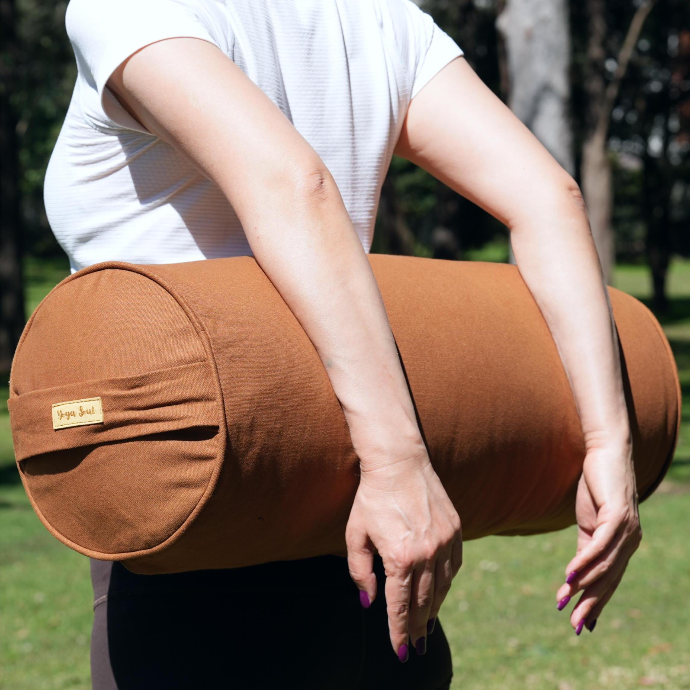 Round Yoga Bolster | Pure | Caramel