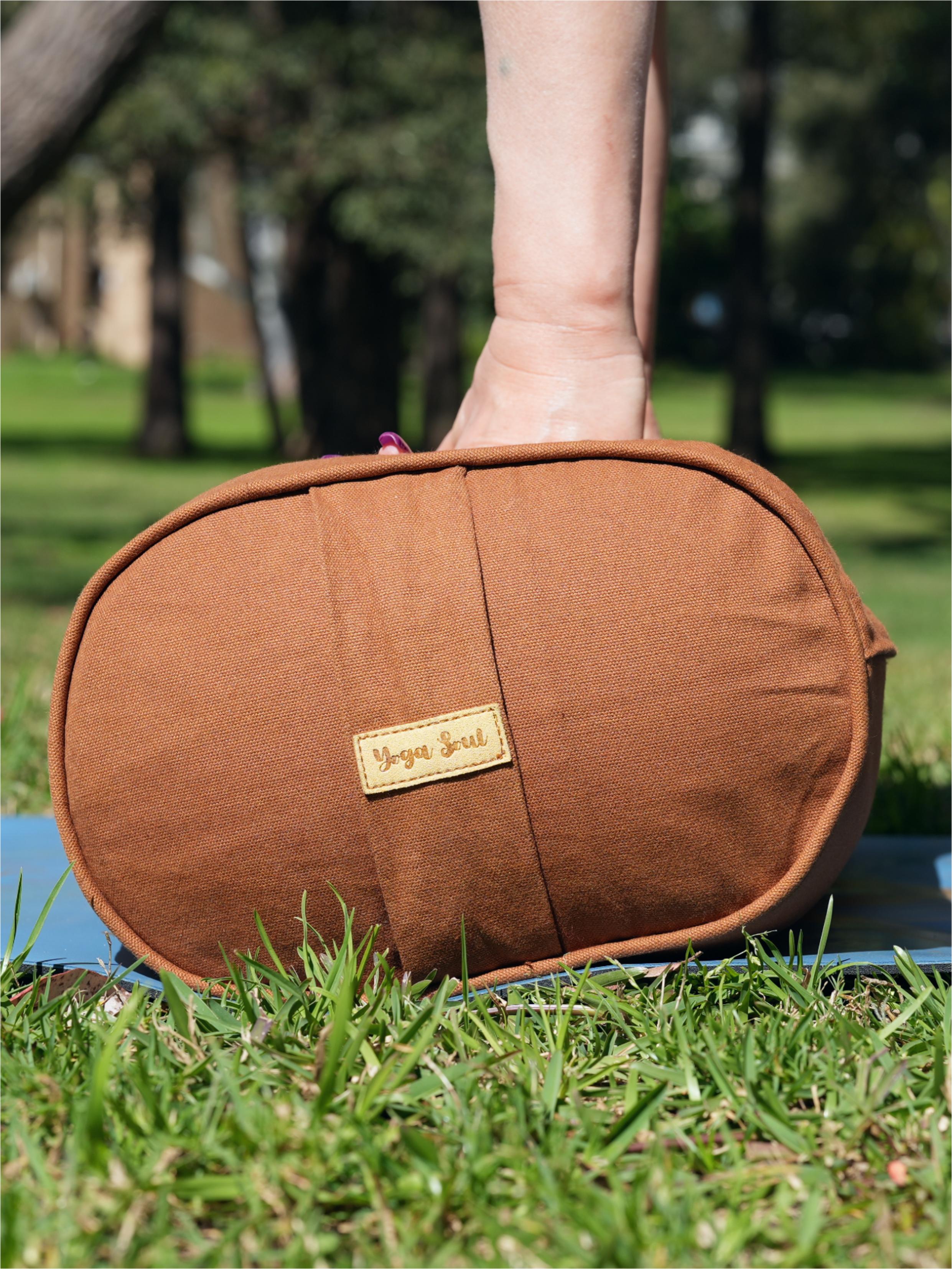 Oval Yoga Bolster | Pure | Caramel