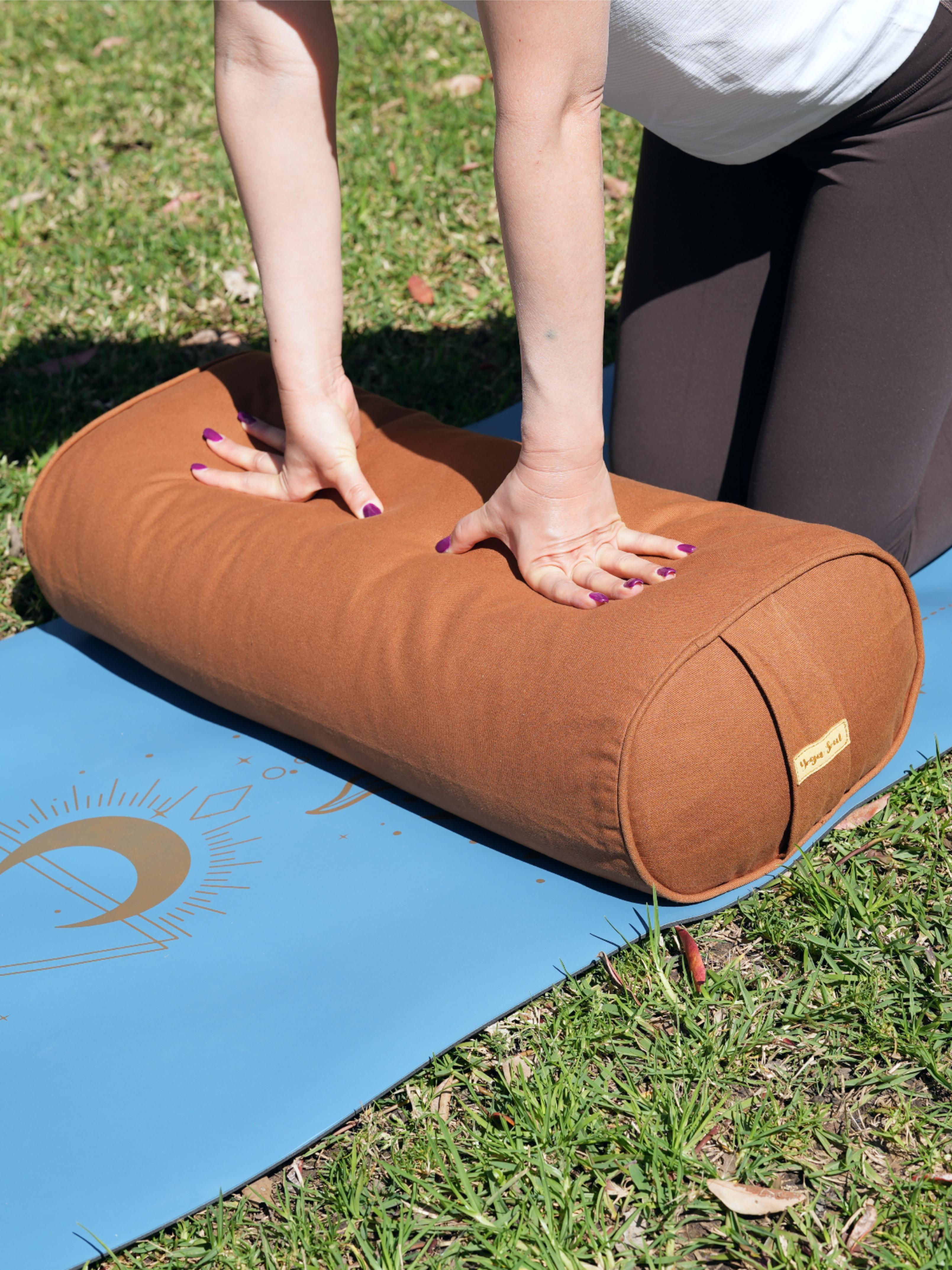 Oval Yoga Bolster | Pure | Caramel