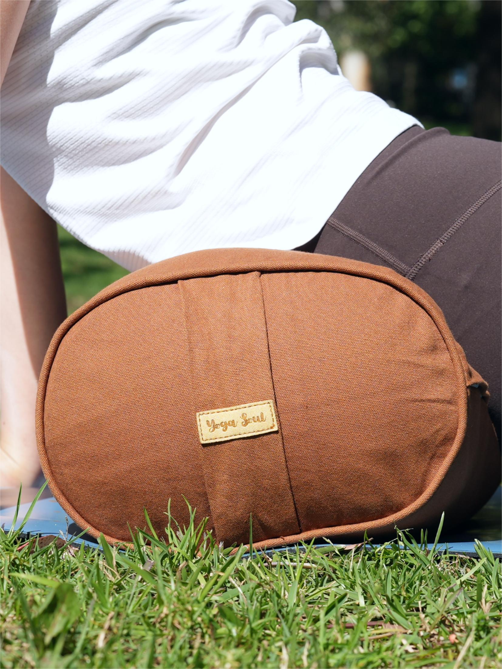 Oval Yoga Bolster | Pure | Caramel