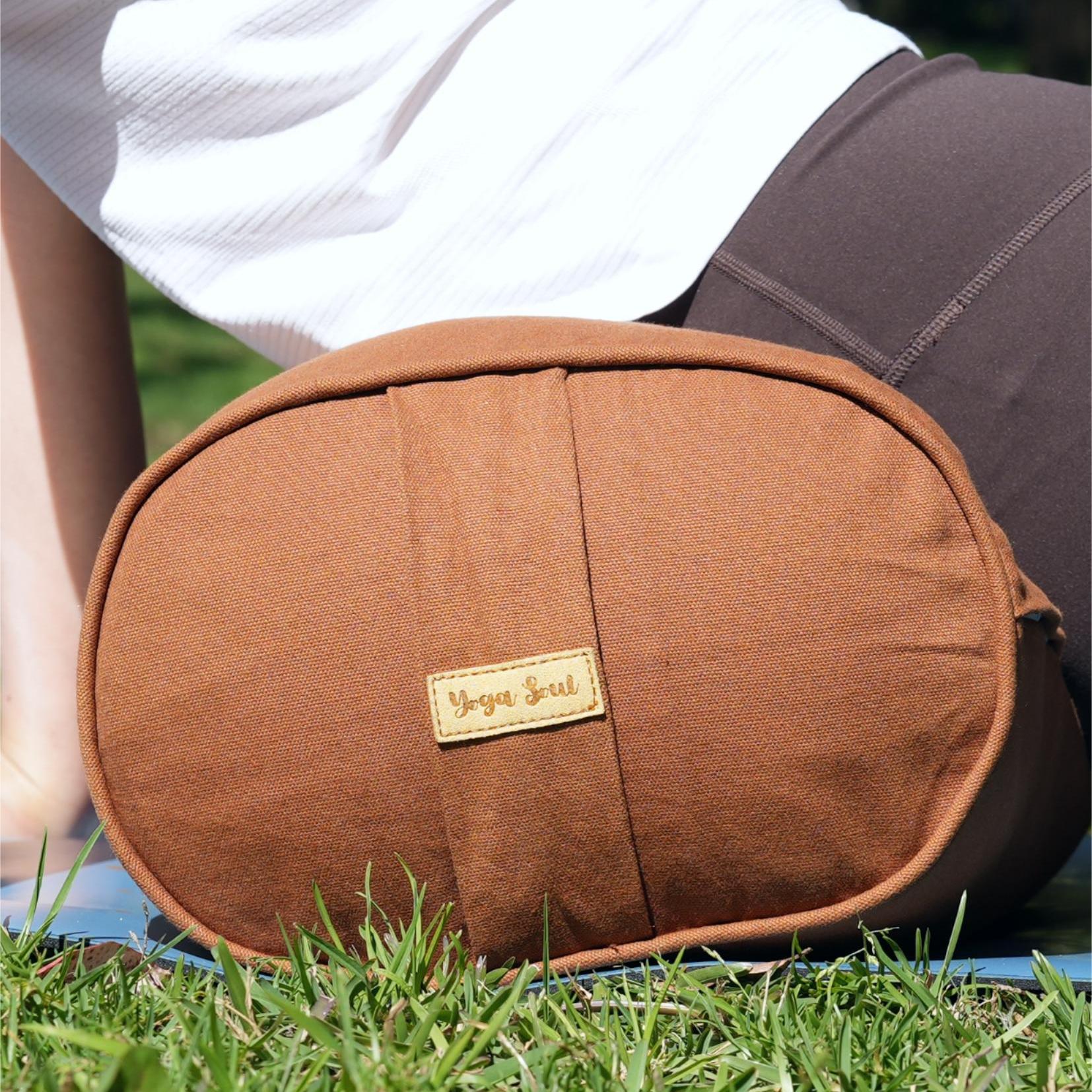Oval Yoga Bolster | Pure | Caramel