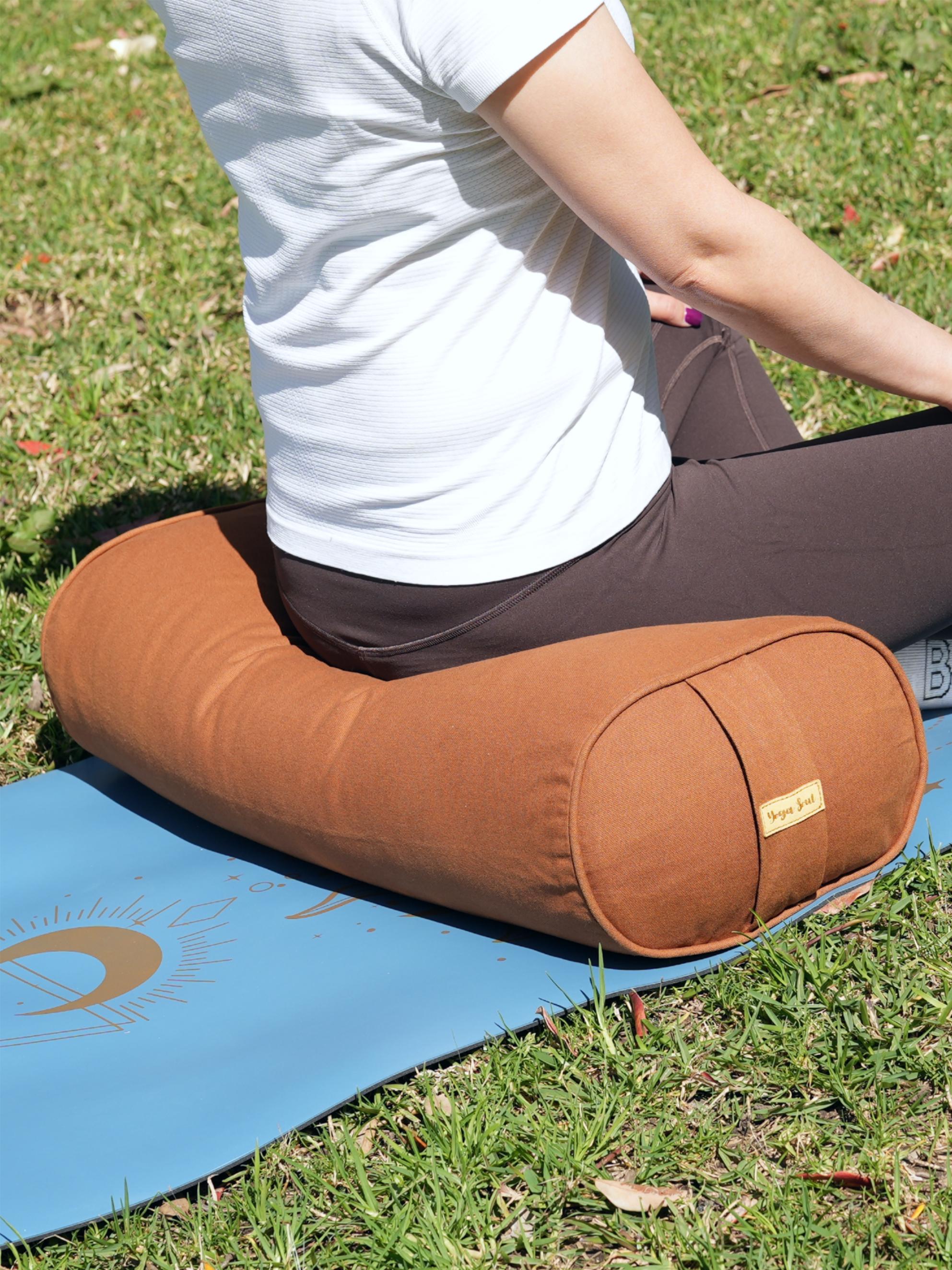 Oval Yoga Bolster | Pure | Caramel
