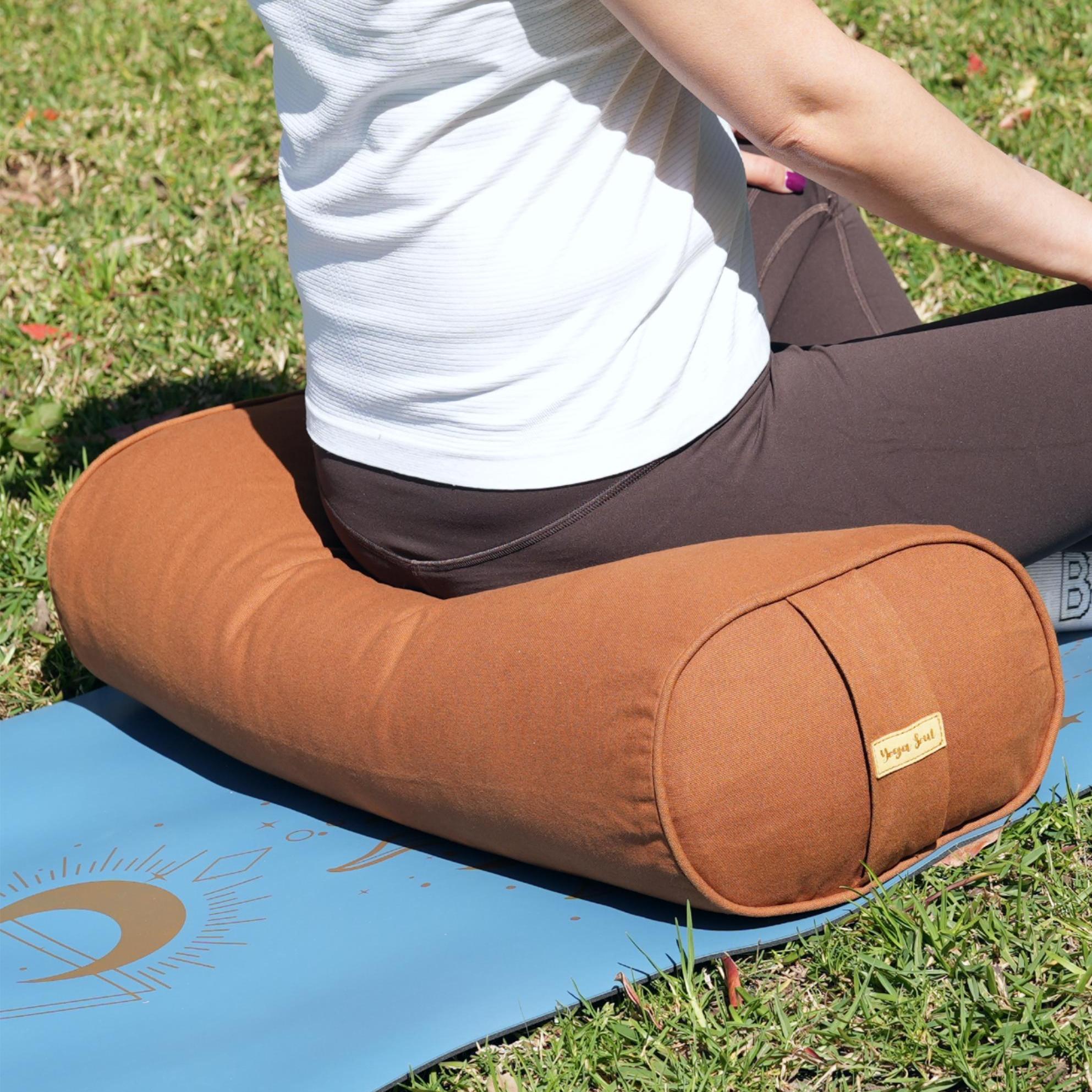 Oval Yoga Bolster | Pure | Caramel