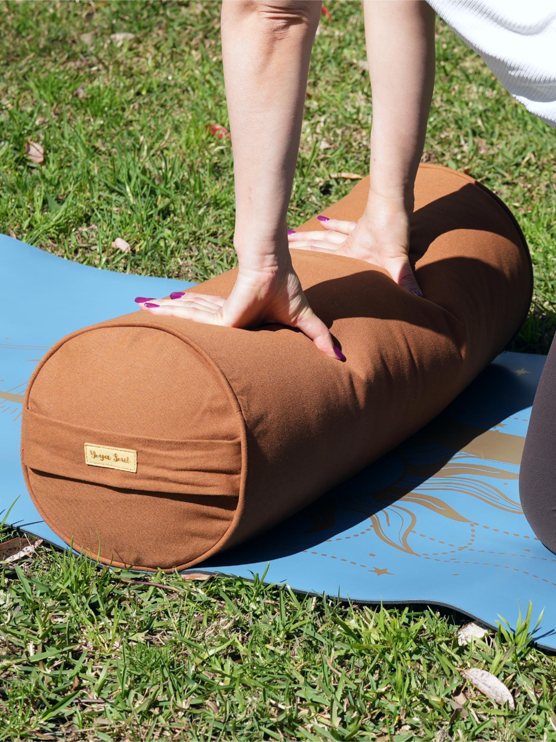 Round Yoga Bolster | Pure | Caramel