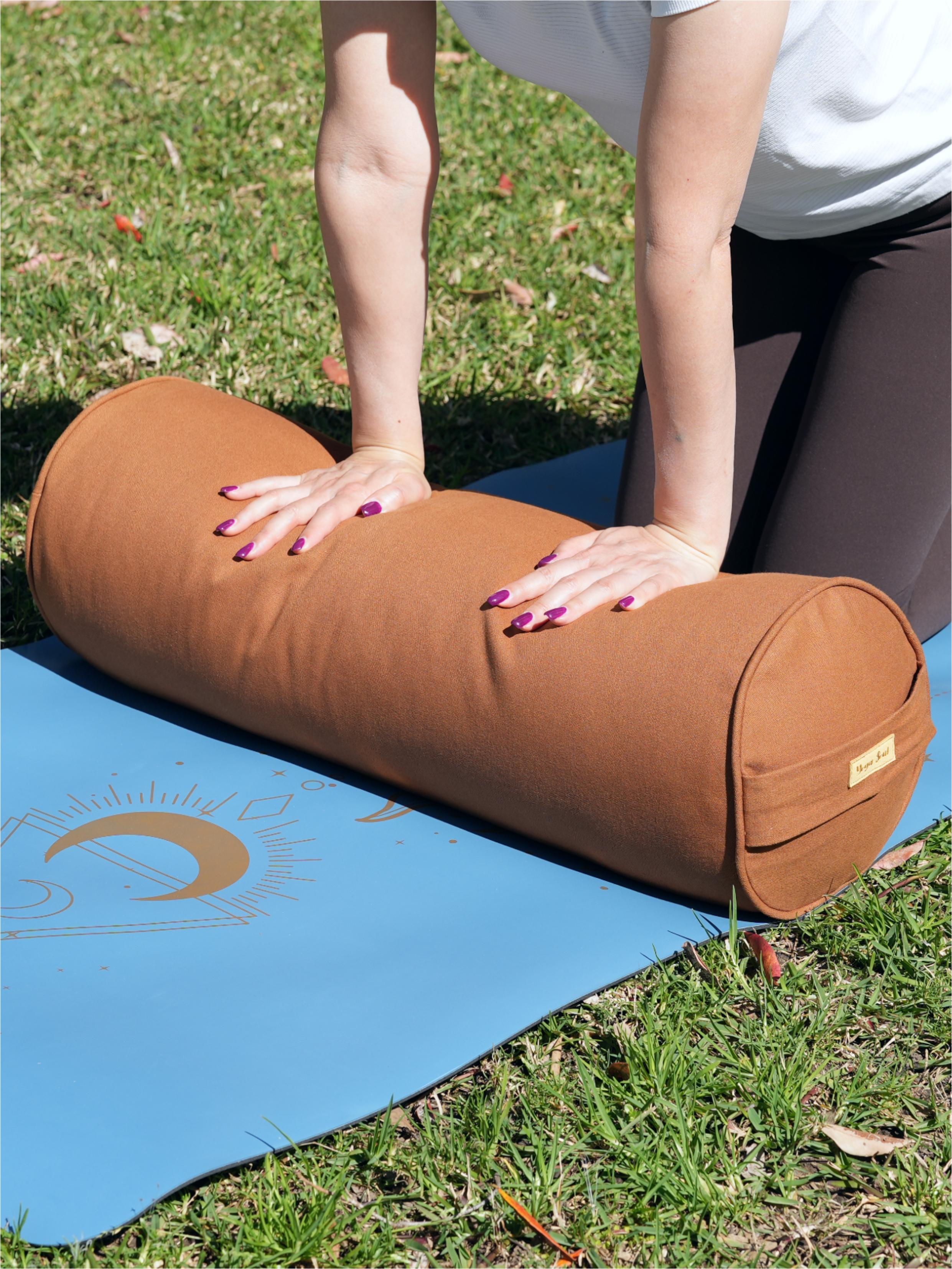 Round Yoga Bolster | Pure | Caramel