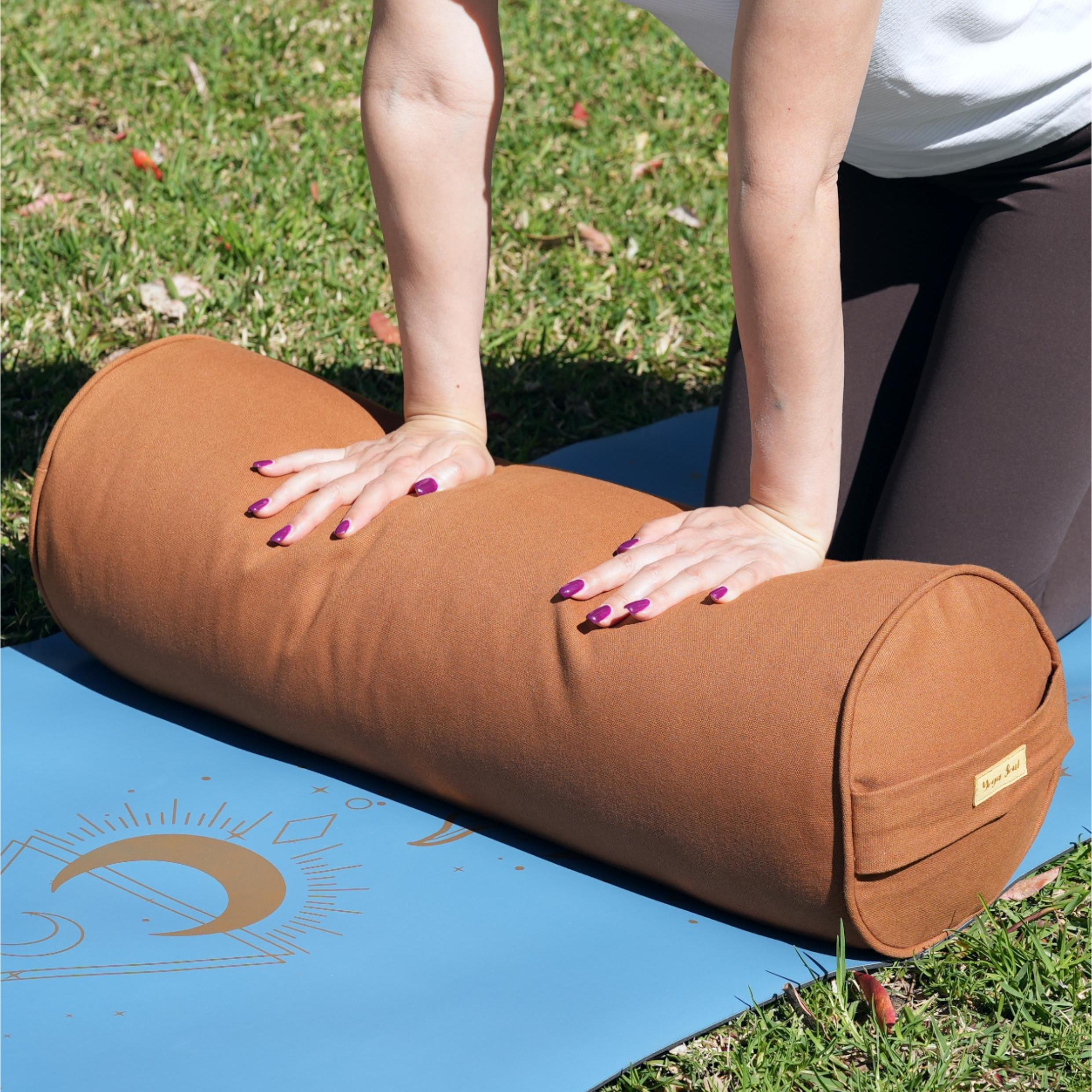 Round Yoga Bolster | Pure | Caramel