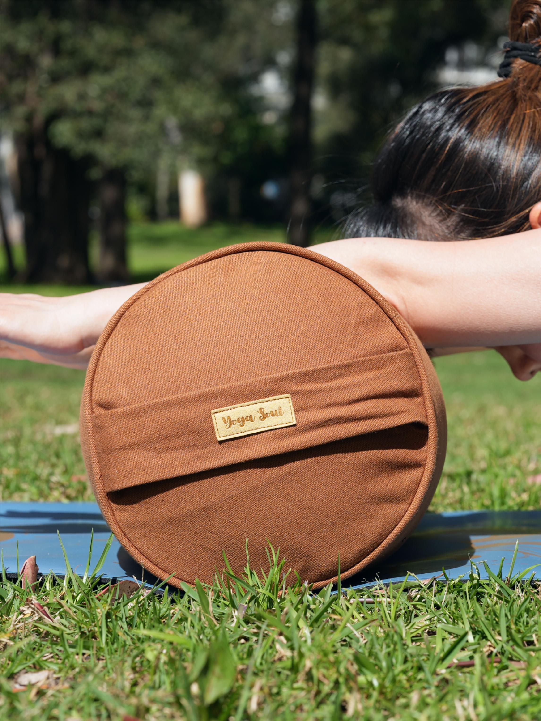 Round Yoga Bolster | Pure | Caramel