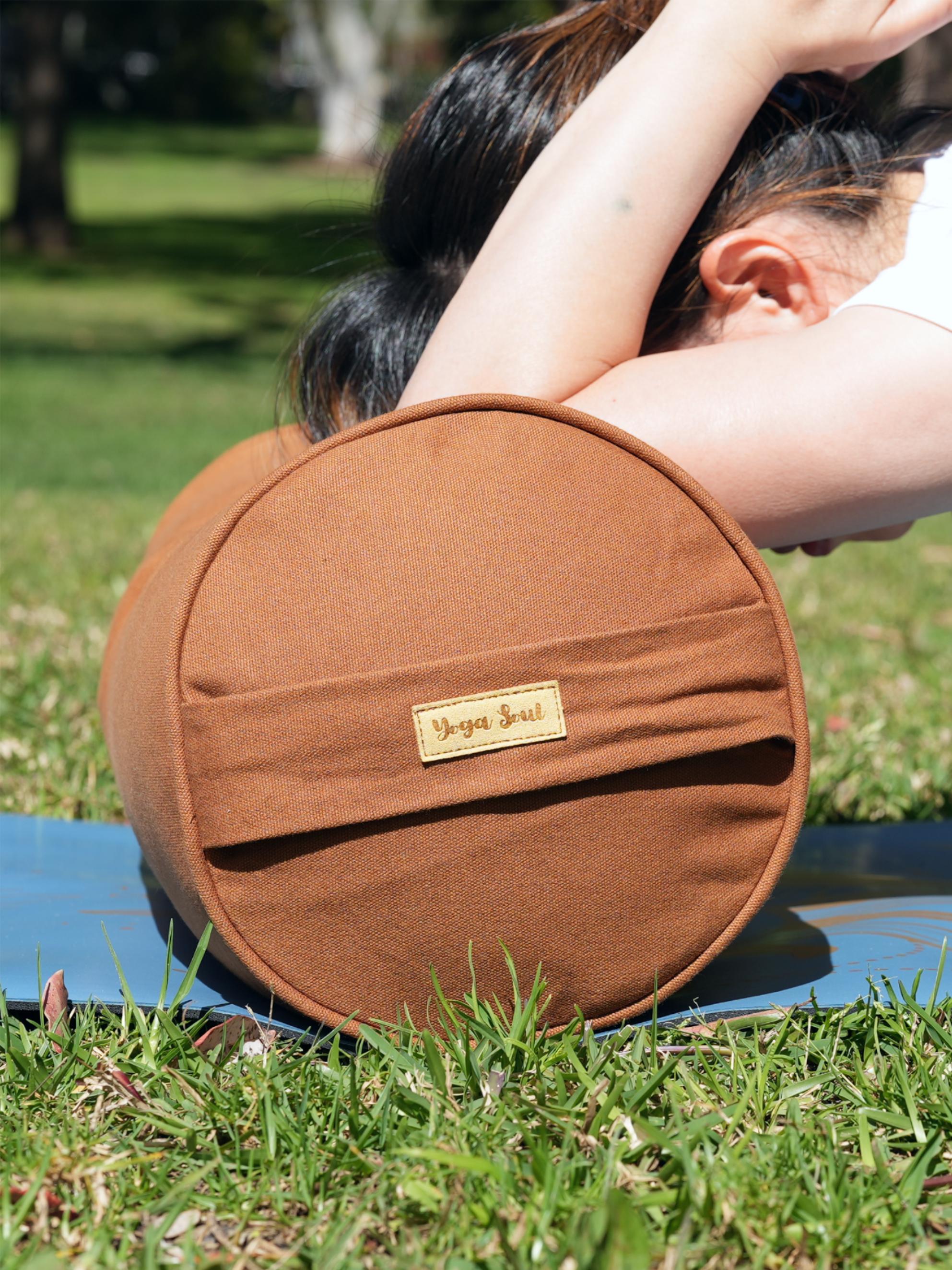 Round Yoga Bolster | Pure | Caramel