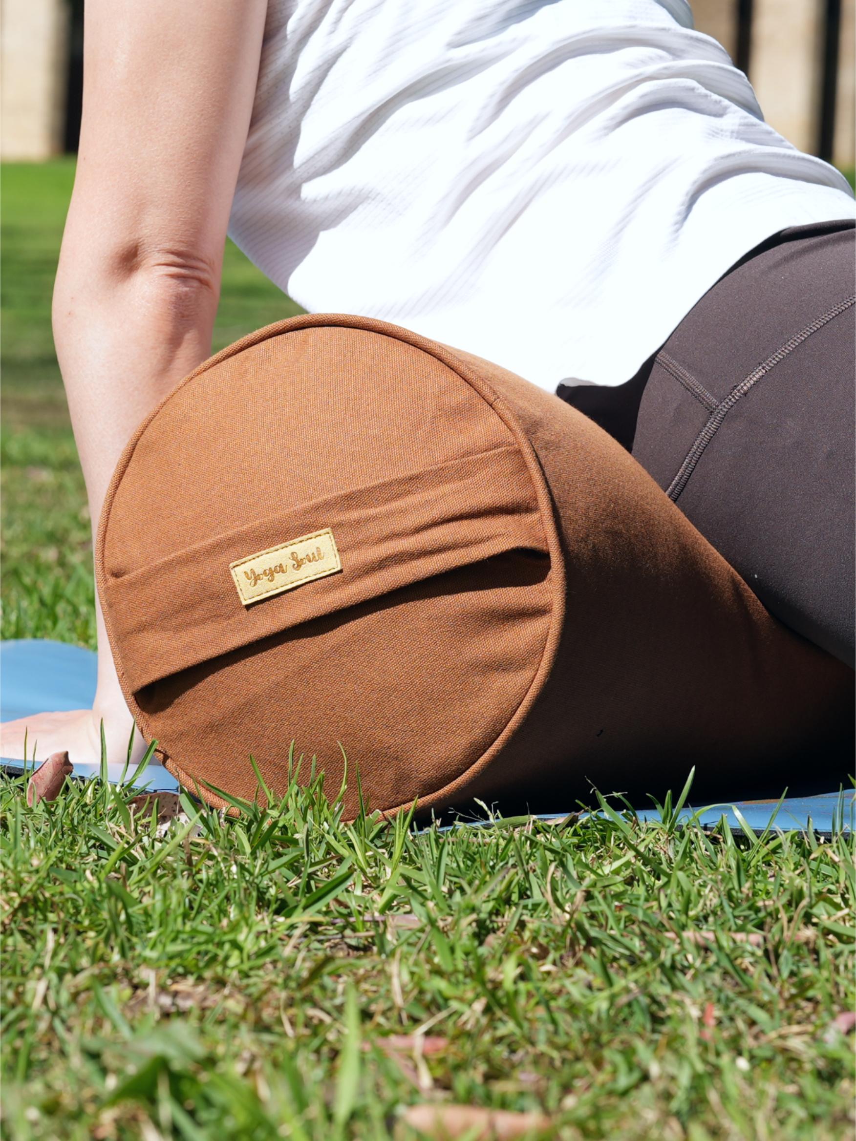 Round Yoga Bolster | Pure | Caramel
