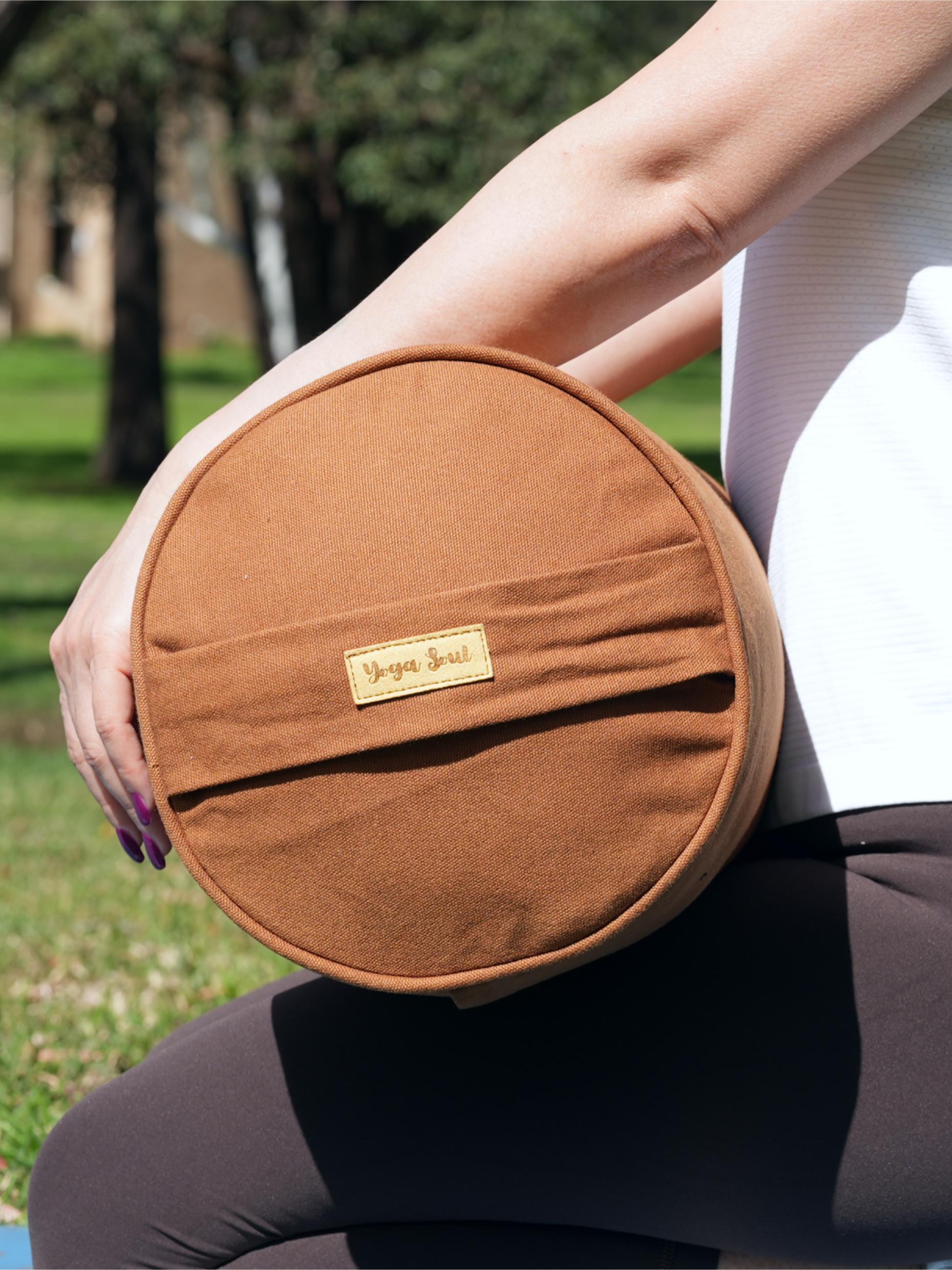 Round Yoga Bolster | Pure | Caramel