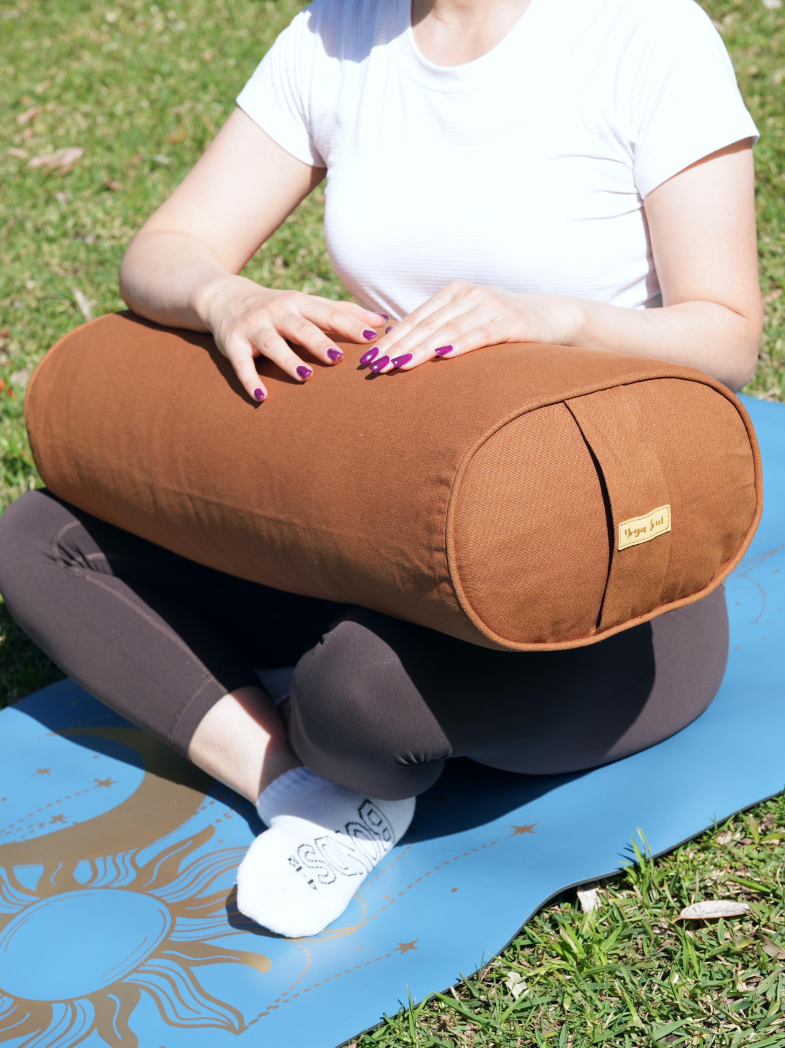Oval Yoga Bolster | Pure | Caramel