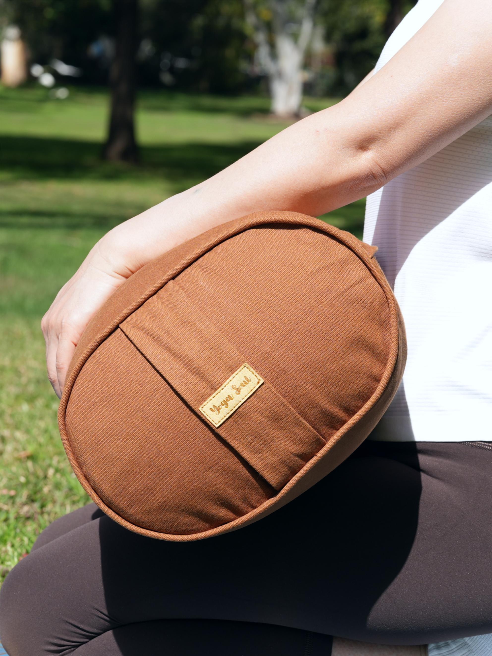 Oval Yoga Bolster | Pure | Caramel