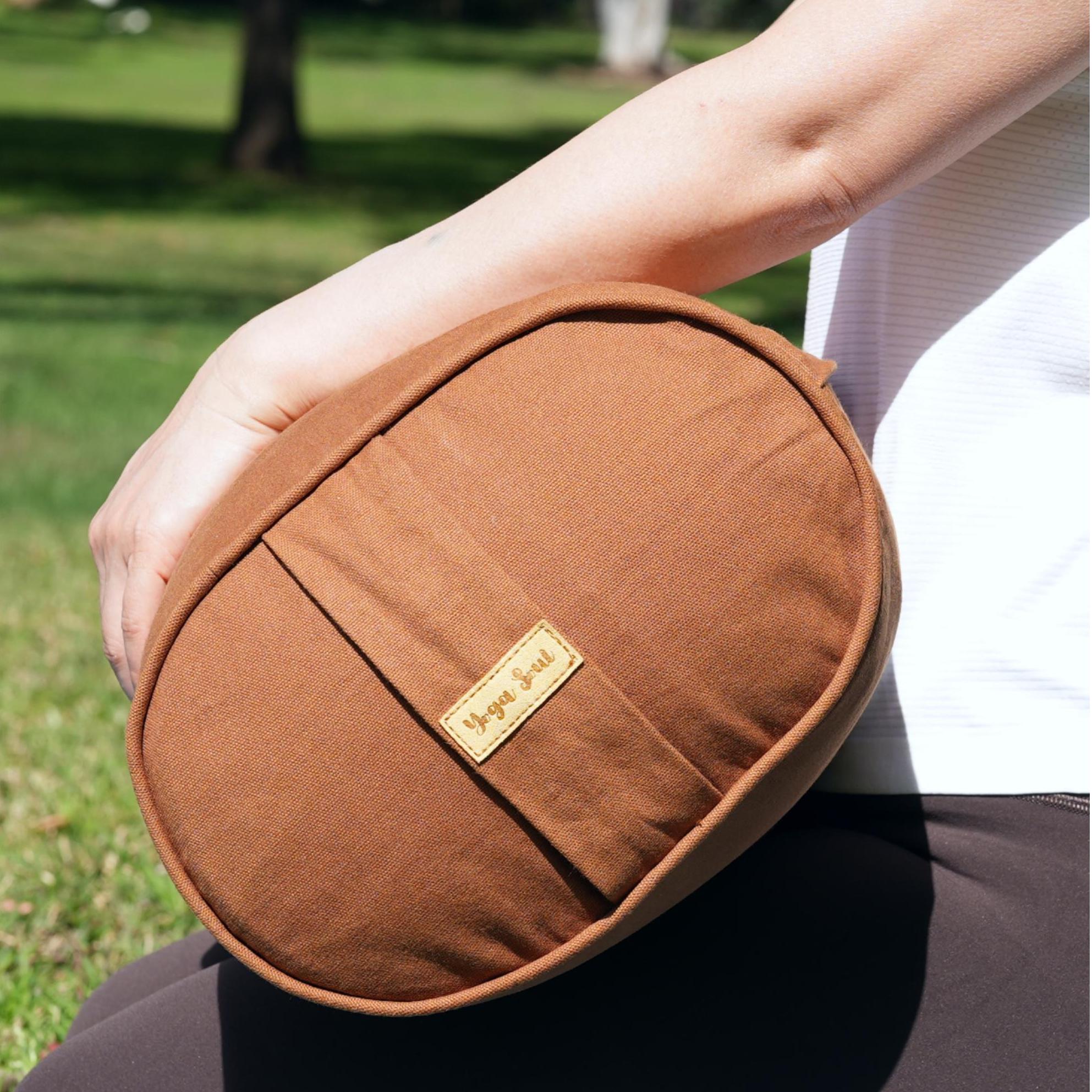 Oval Yoga Bolster | Pure | Caramel