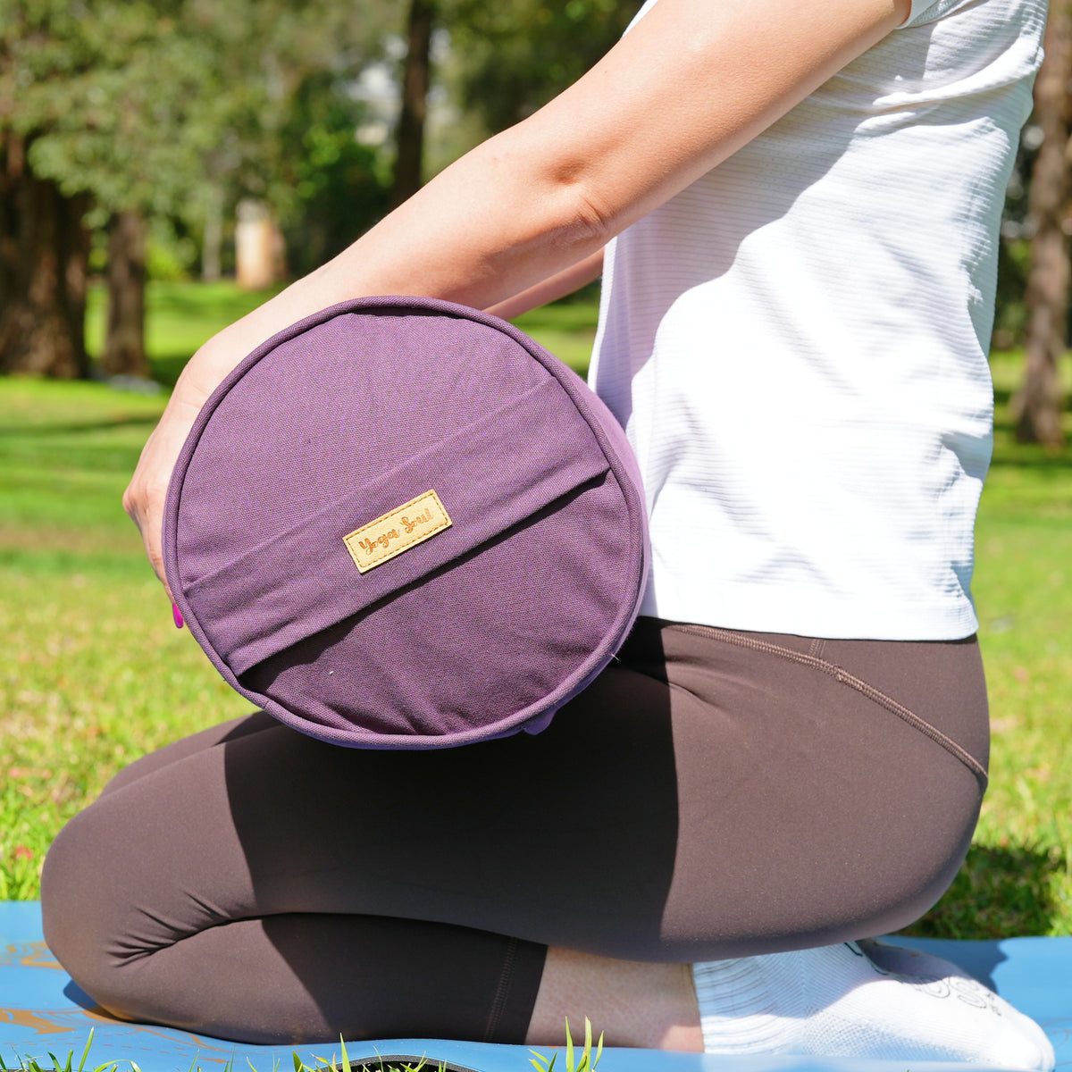 Round Yoga Bolster | Shyama Purple