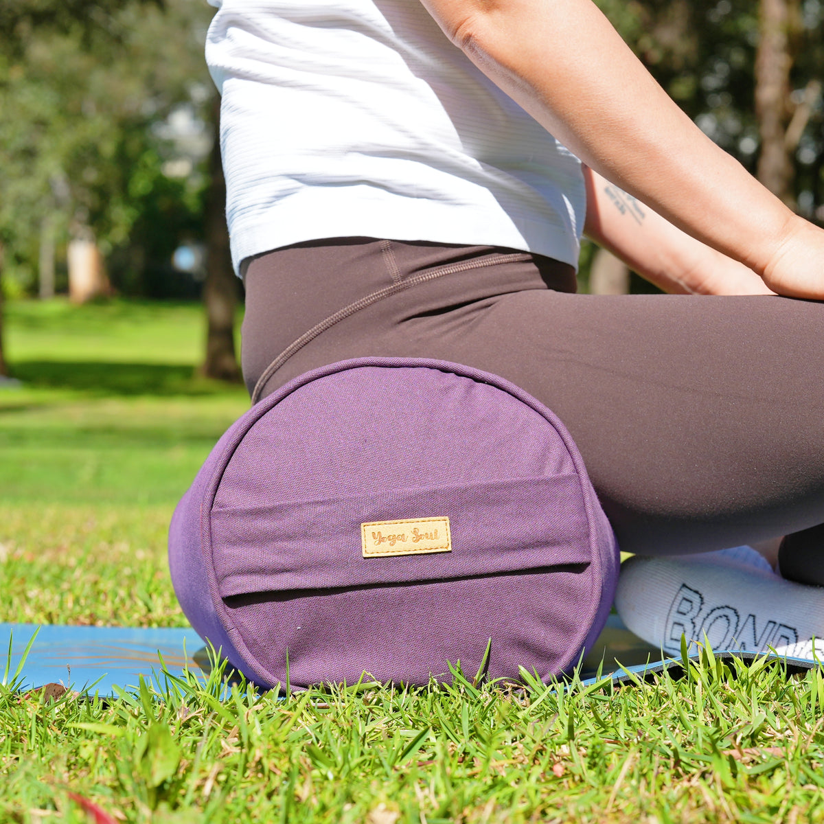 Round Yoga Bolster | Shyama Purple
