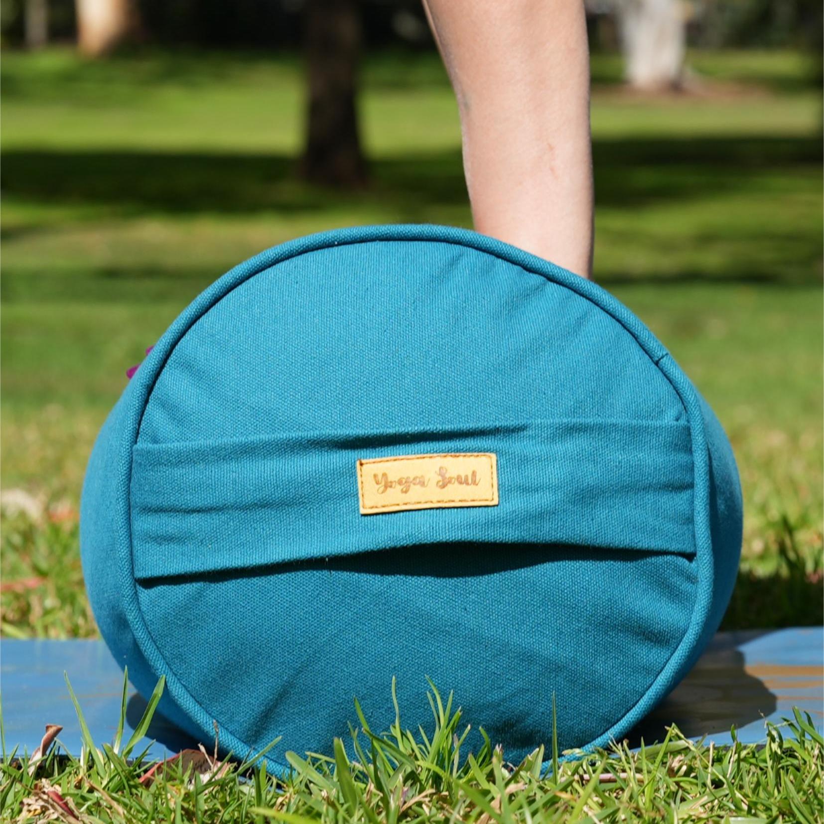 Round Yoga Bolster | Pure | Teal