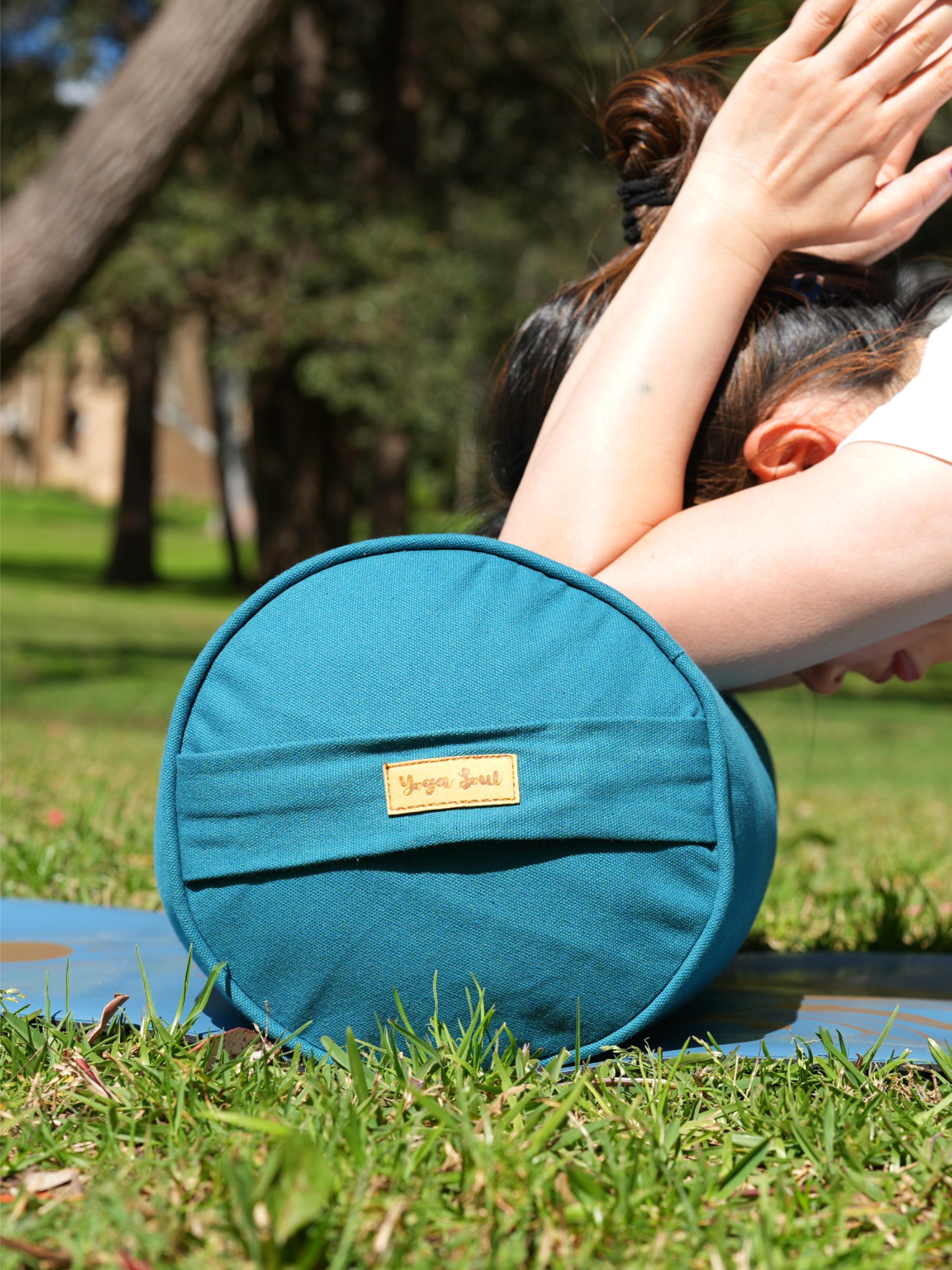 Round Yoga Bolster | Pure | Teal