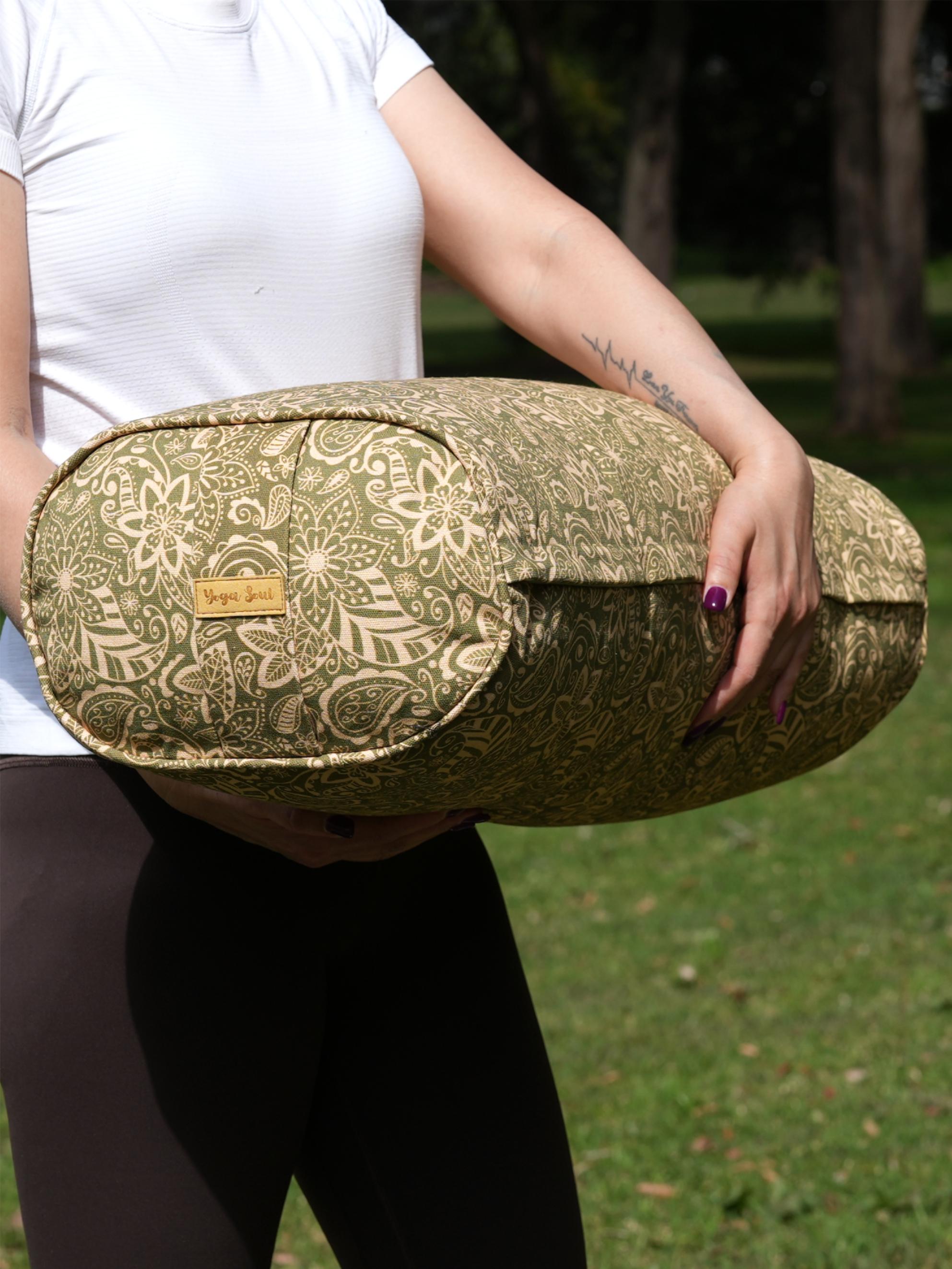 Oval Yoga Bolster | StarFlower | Olive