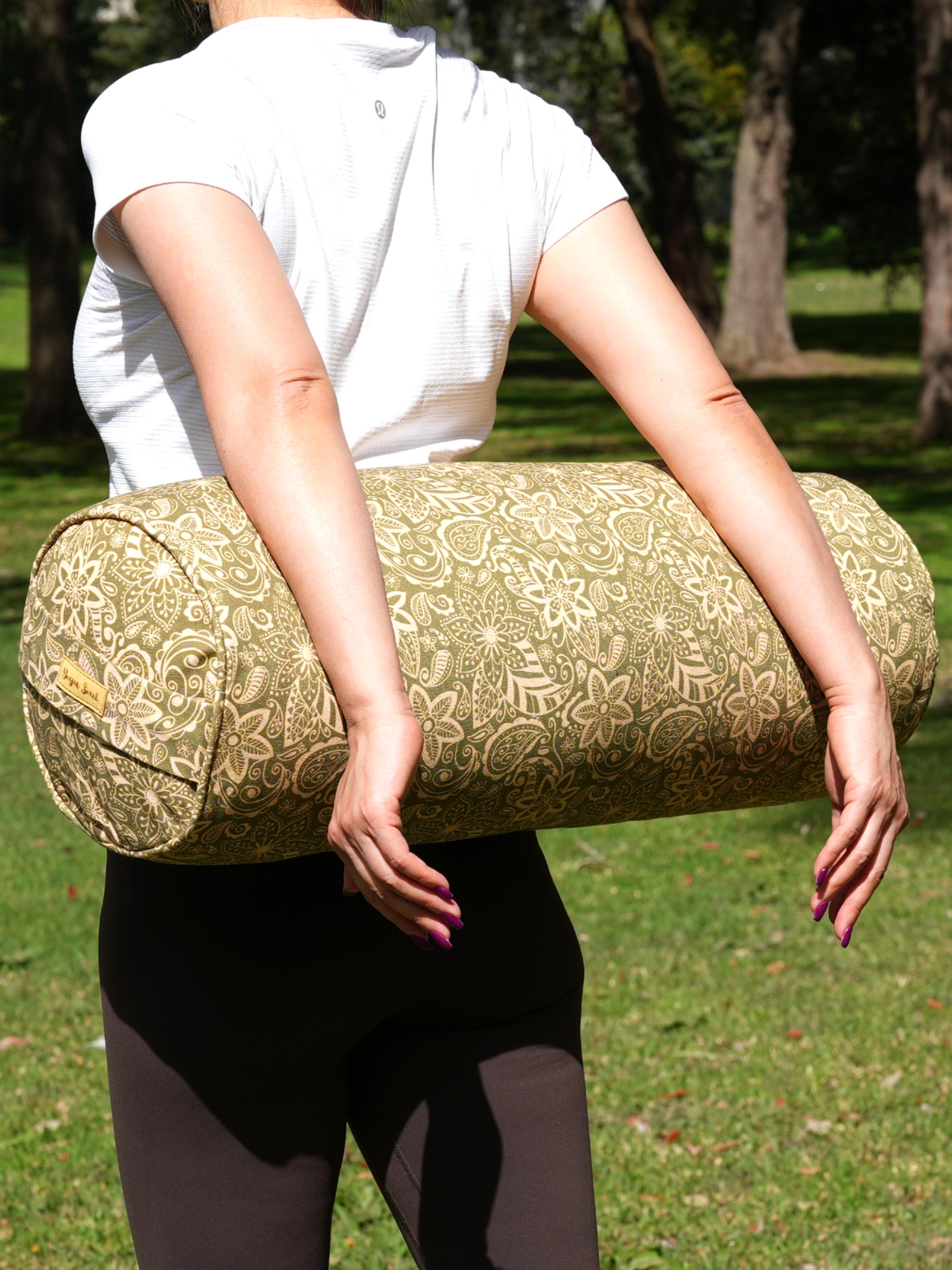Round Yoga Bolster | StarFlower | Olive
