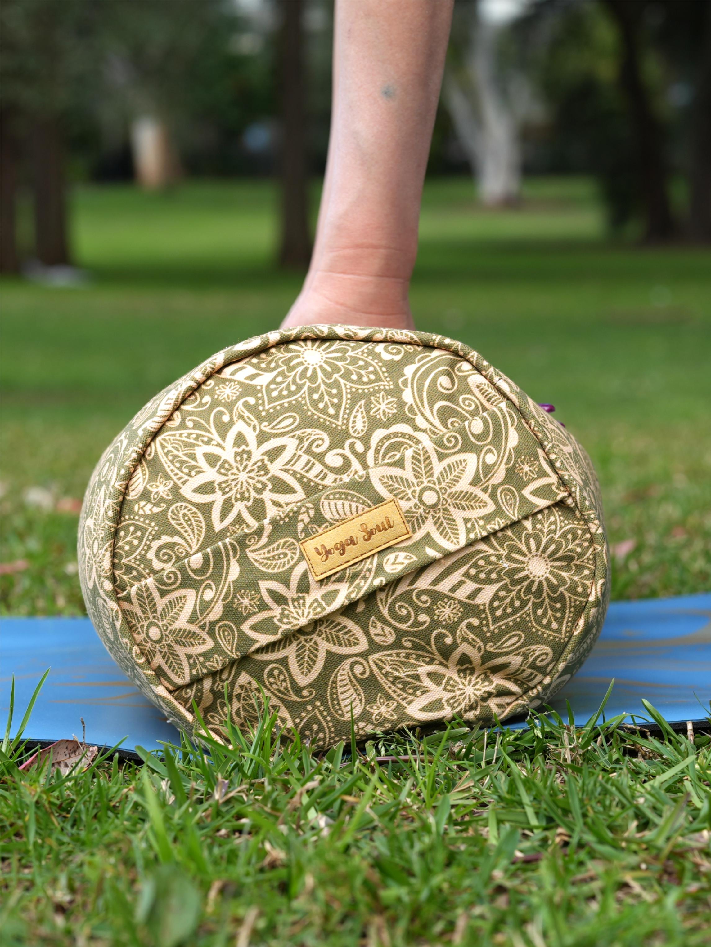 Round Yoga Bolster | StarFlower | Olive