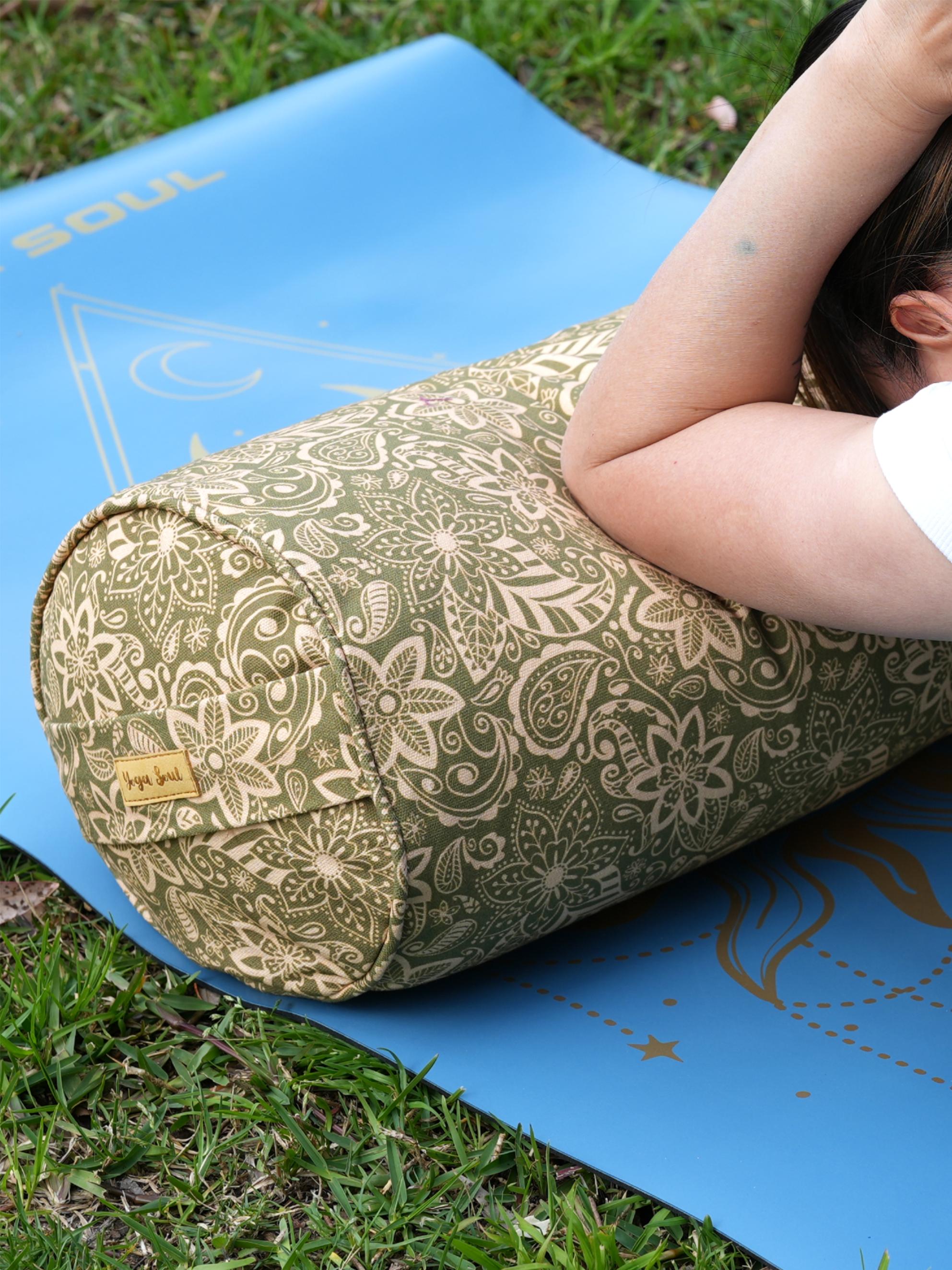 Round Yoga Bolster | StarFlower | Olive