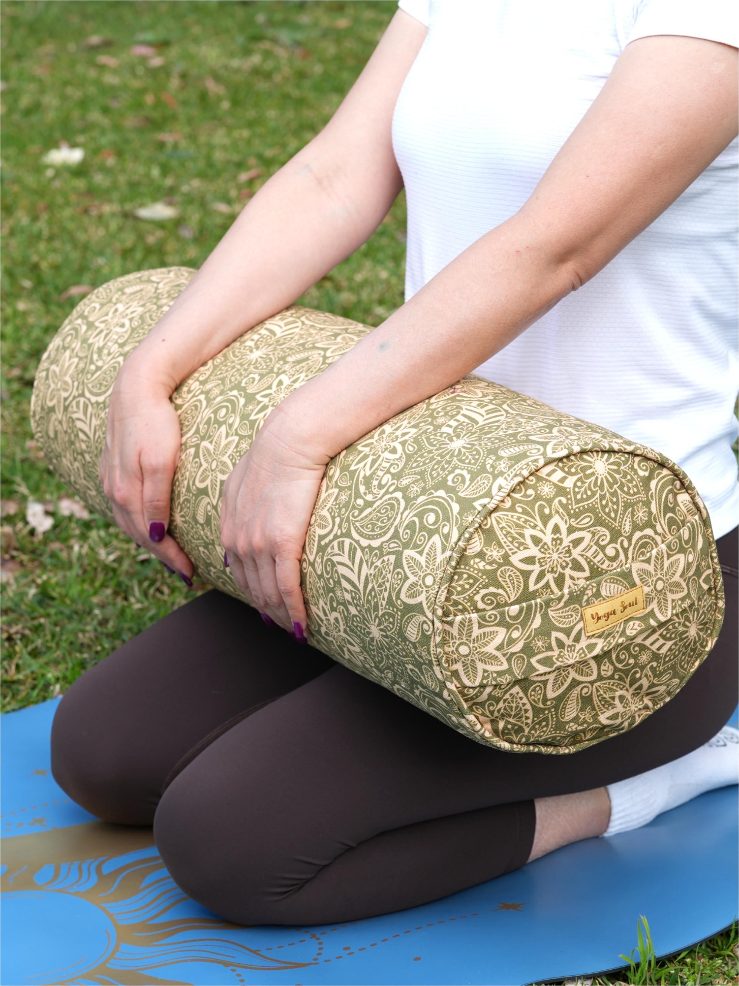 Round Yoga Bolster | StarFlower | Olive