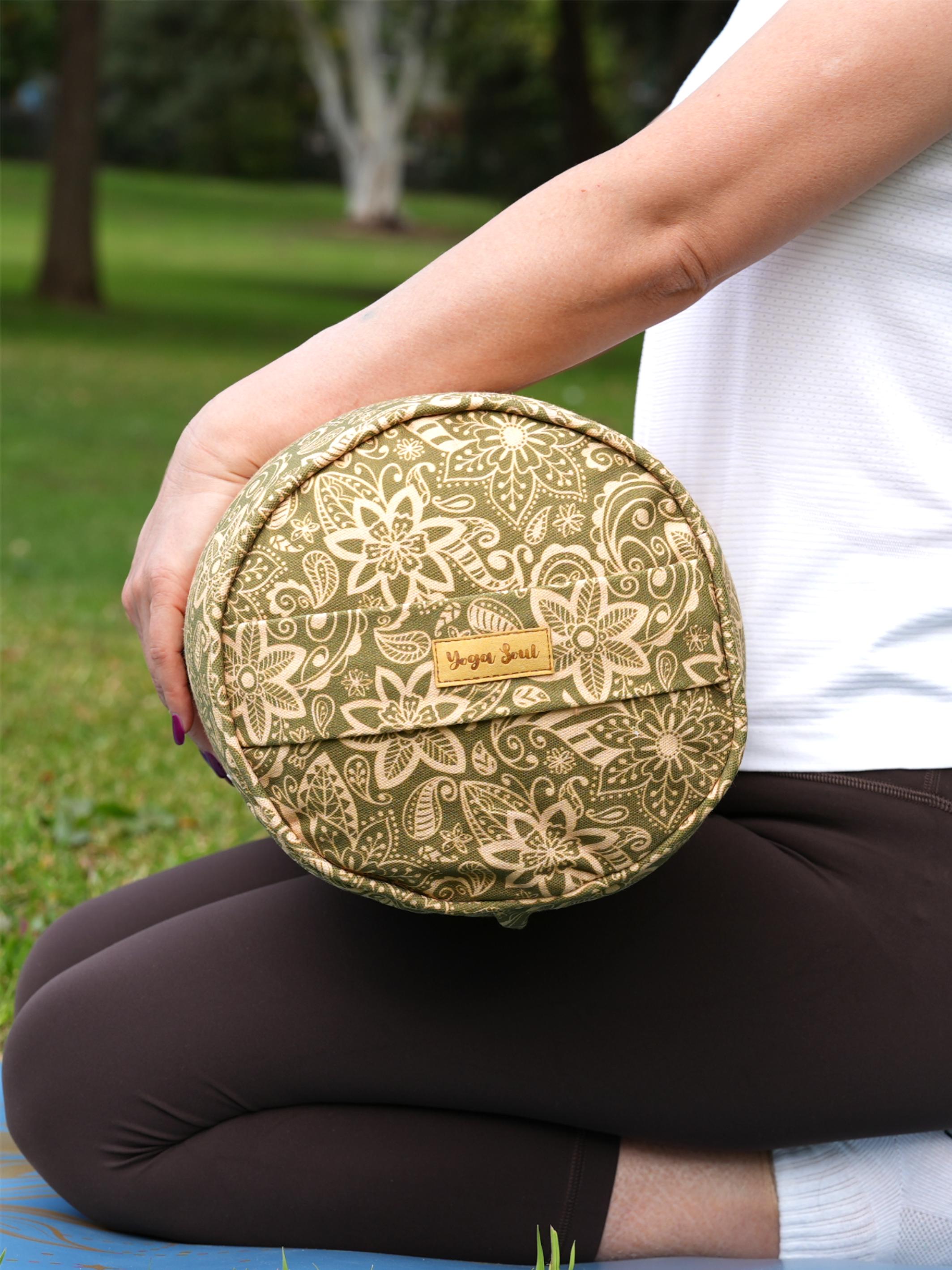 Round Yoga Bolster | StarFlower | Olive