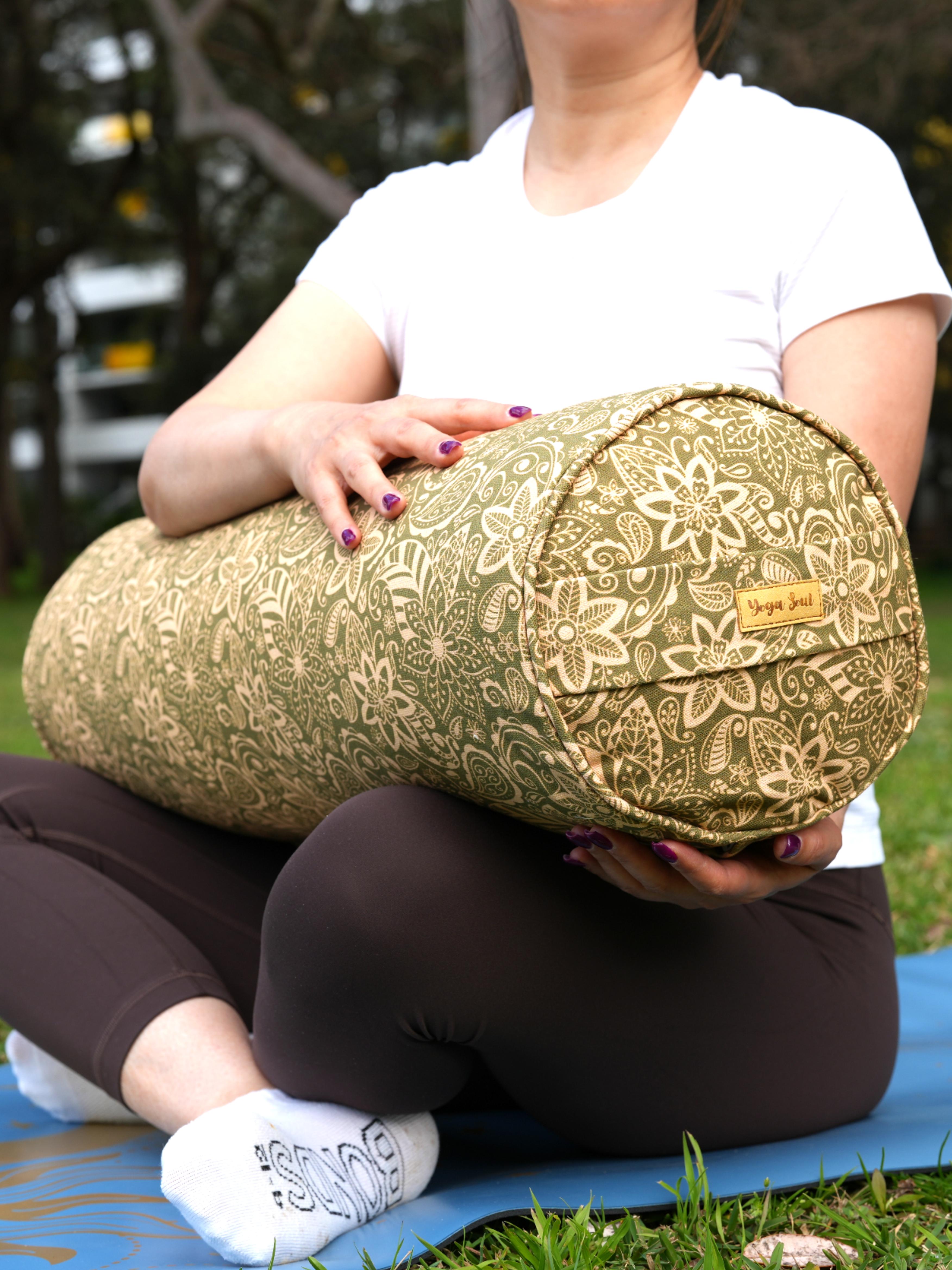 Round Yoga Bolster | StarFlower | Olive