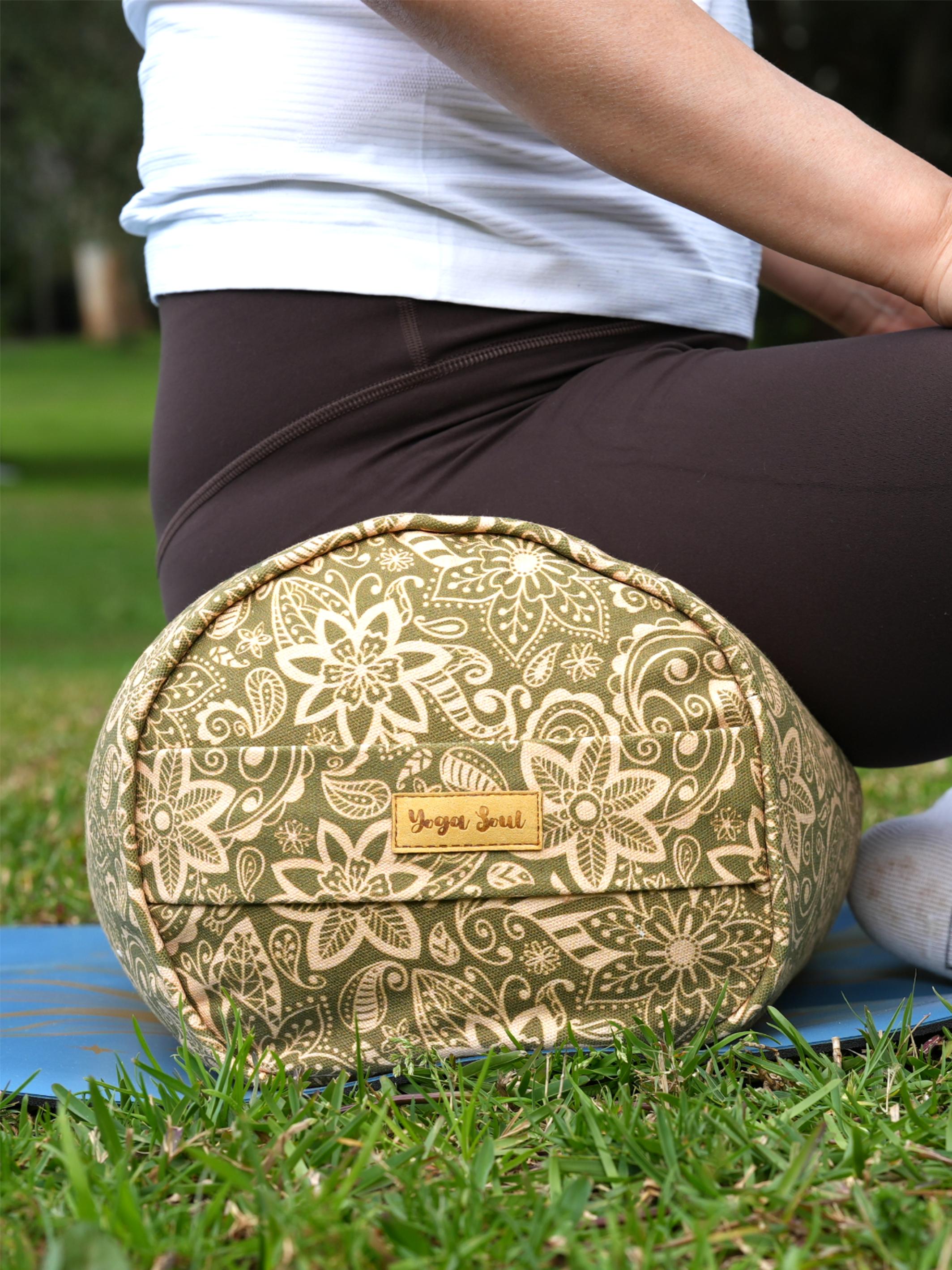 Round Yoga Bolster | StarFlower | Olive