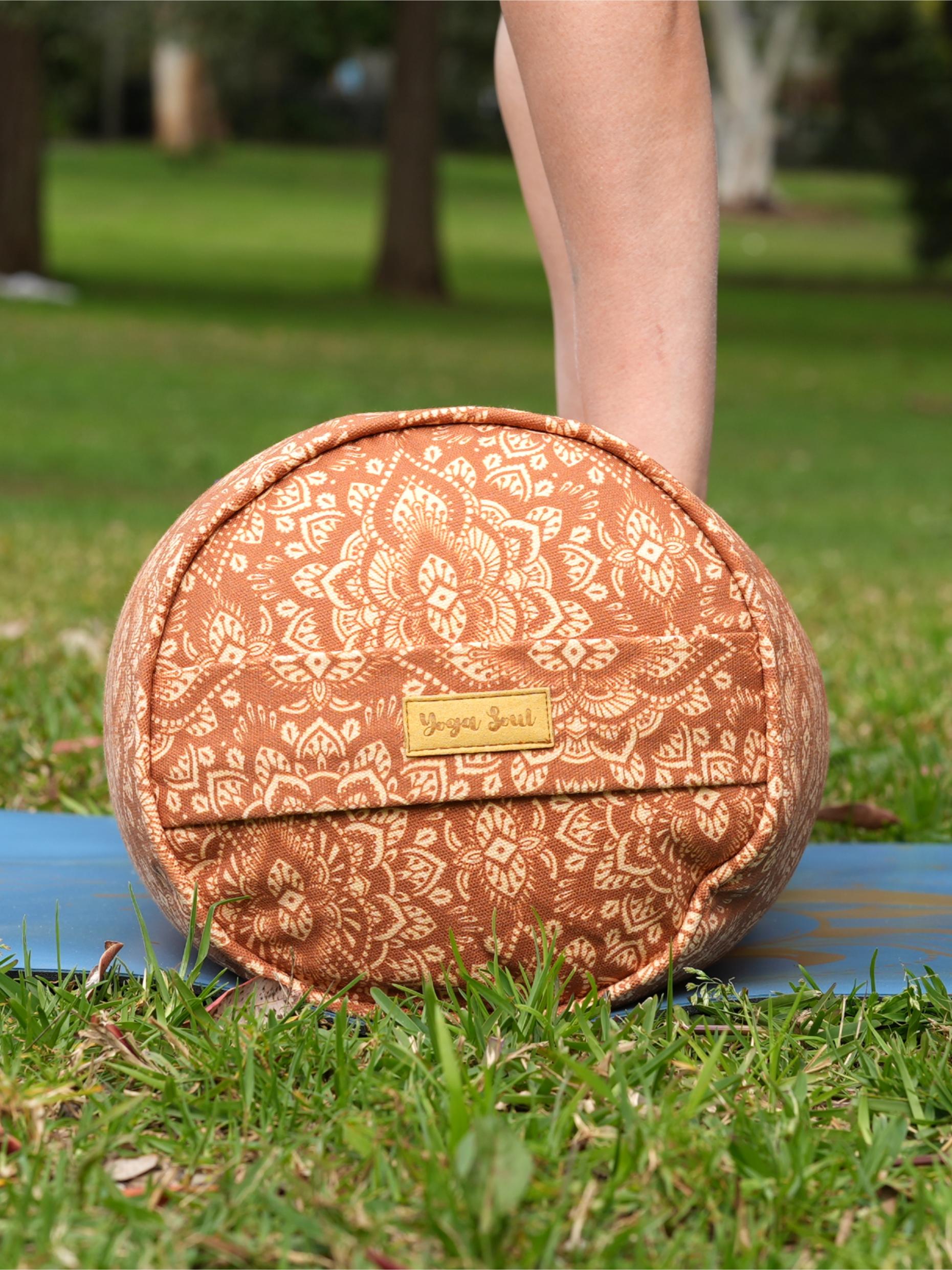 Round Yoga Bolster | Mandala | Earth