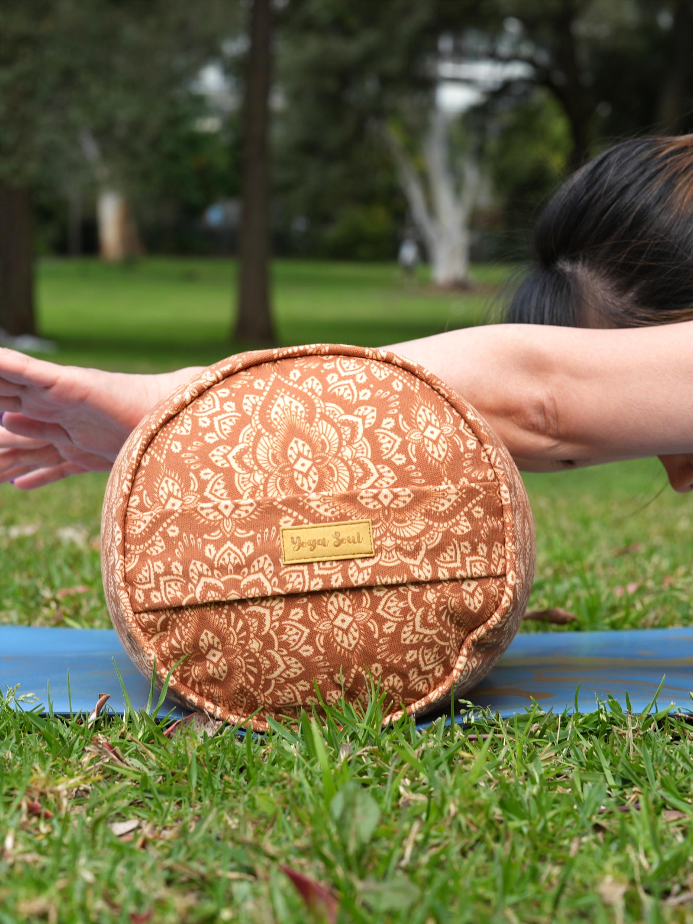 Round Yoga Bolster | Mandala | Earth