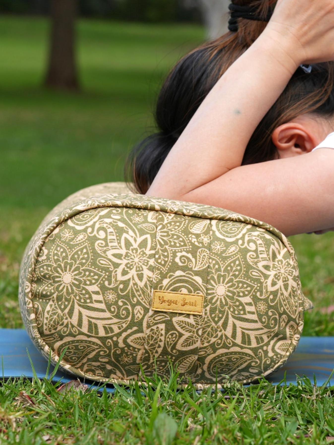 Oval Yoga Bolster | StarFlower | Olive