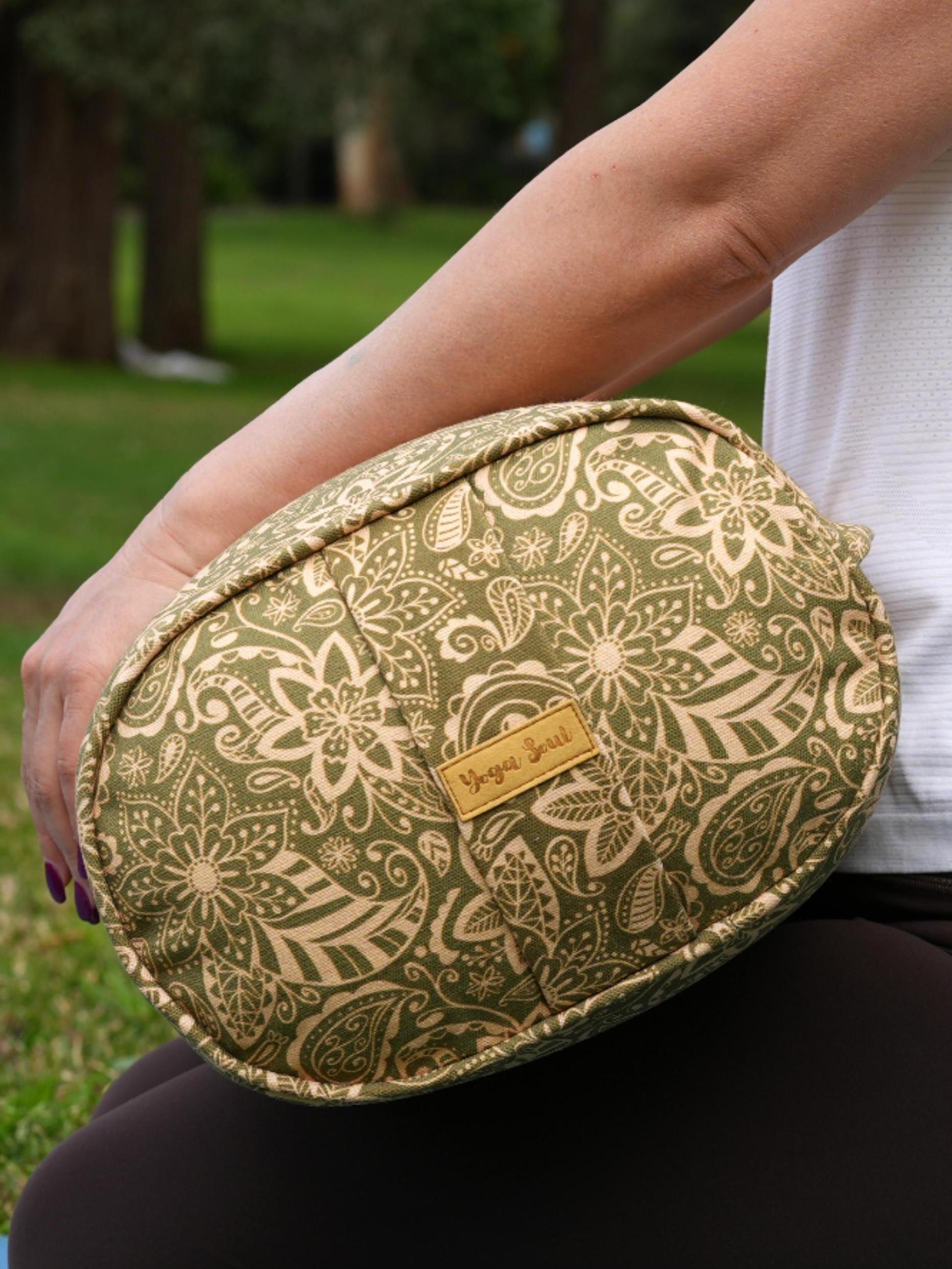 Oval Yoga Bolster | StarFlower | Olive