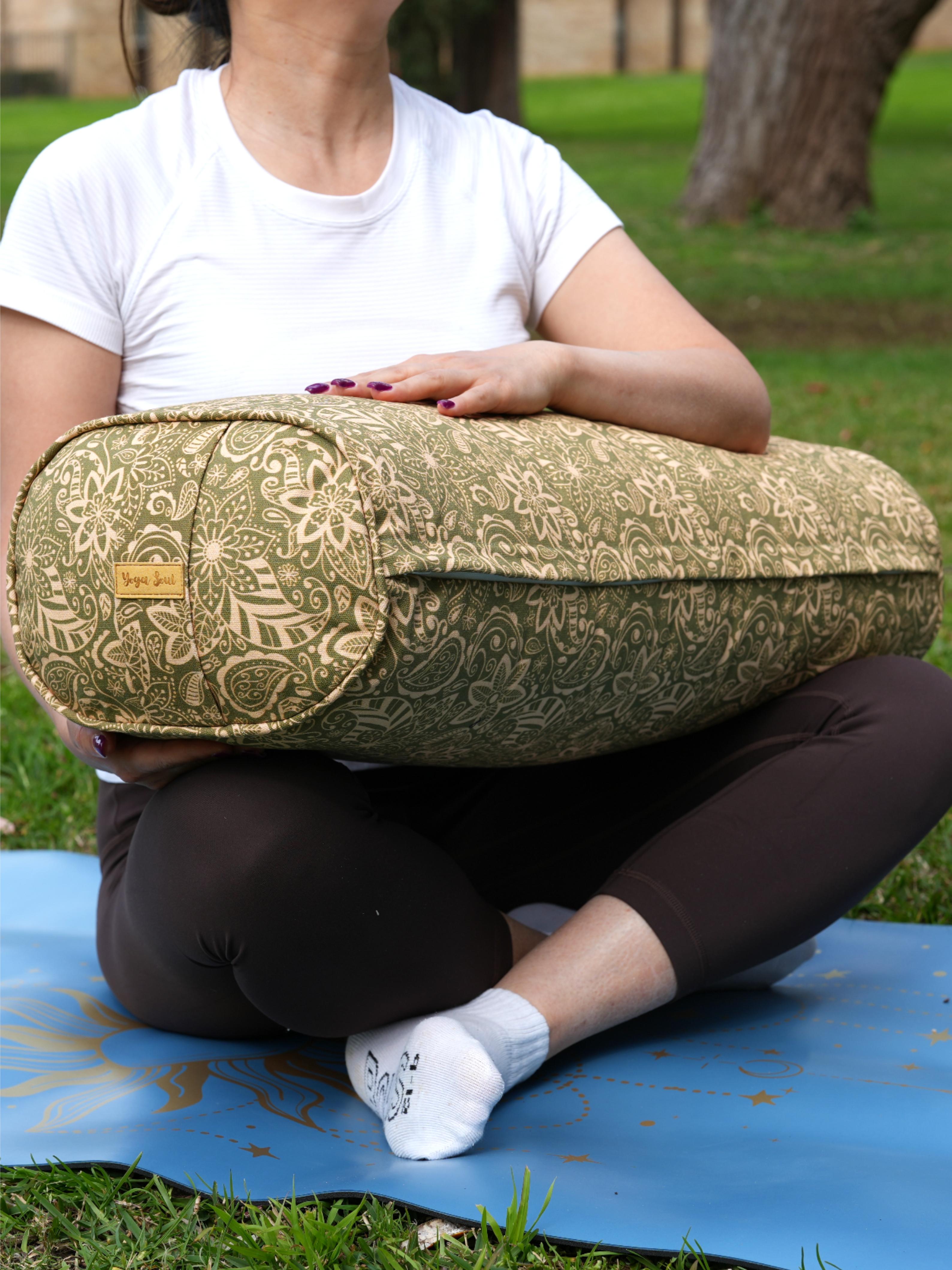 Oval Yoga Bolster | StarFlower | Olive