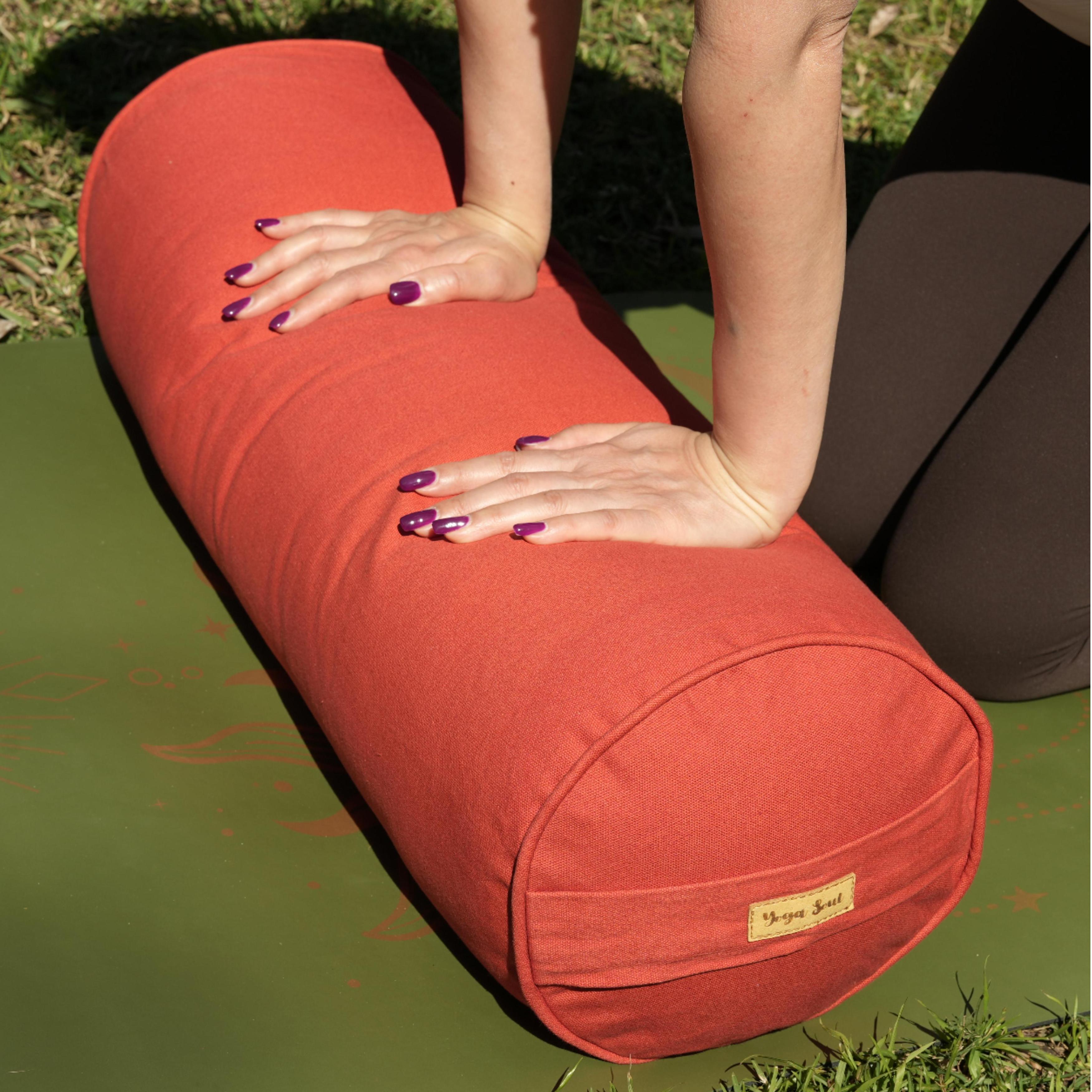 Round Yoga Bolster | Pure | Red Orange