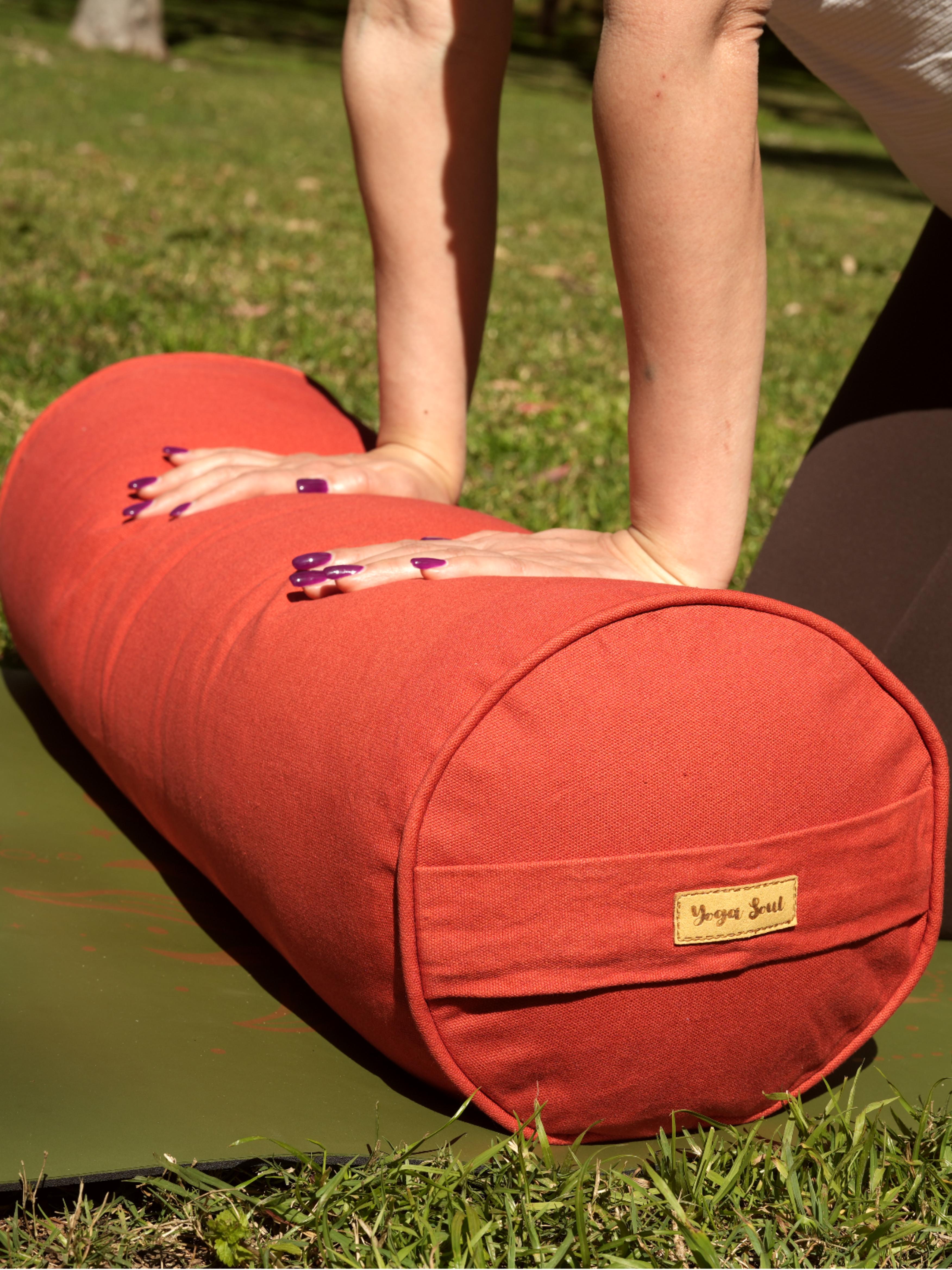 Round Yoga Bolster | Pure | Red Orange