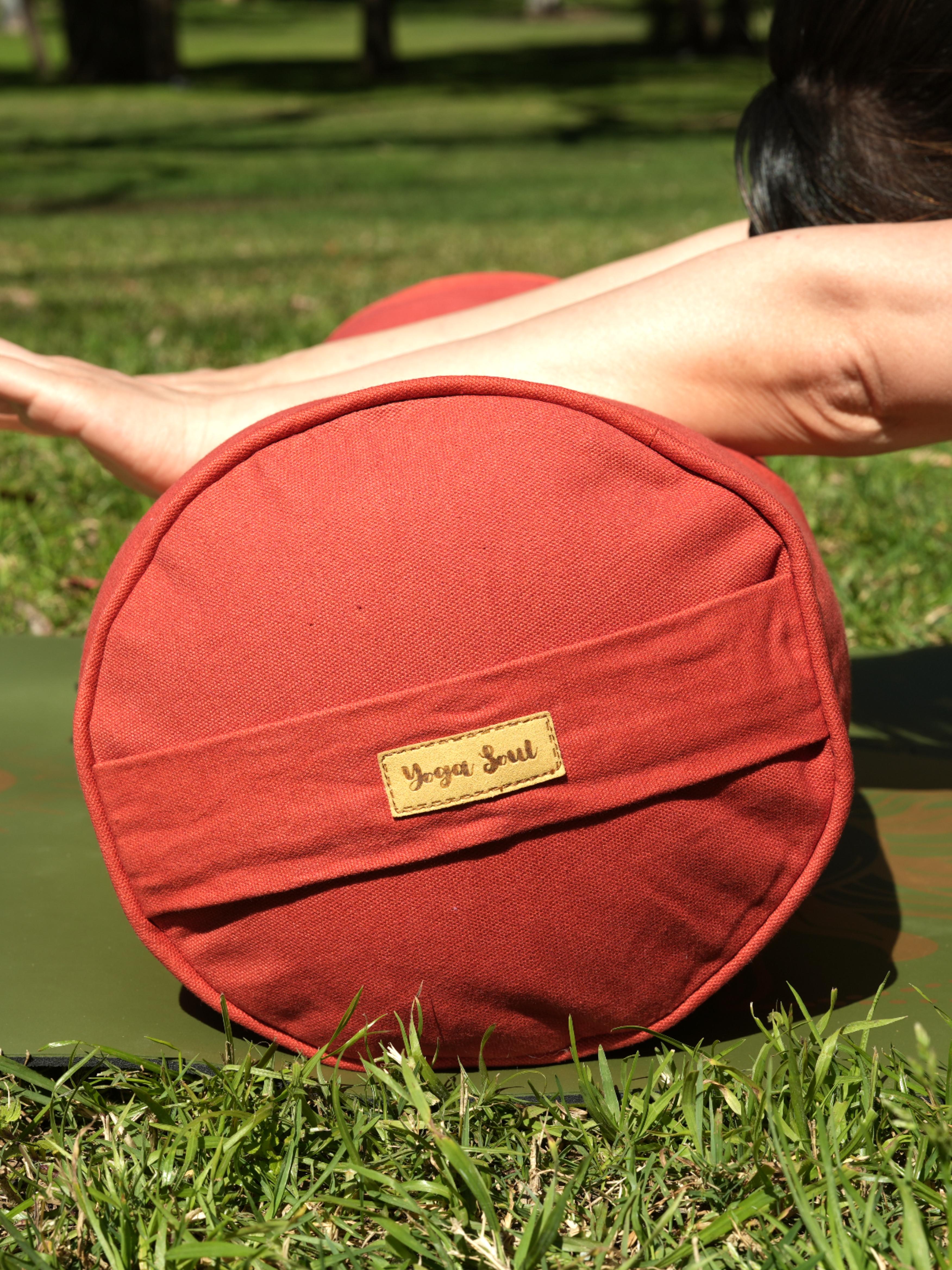 Round Yoga Bolster | Pure | Red Orange