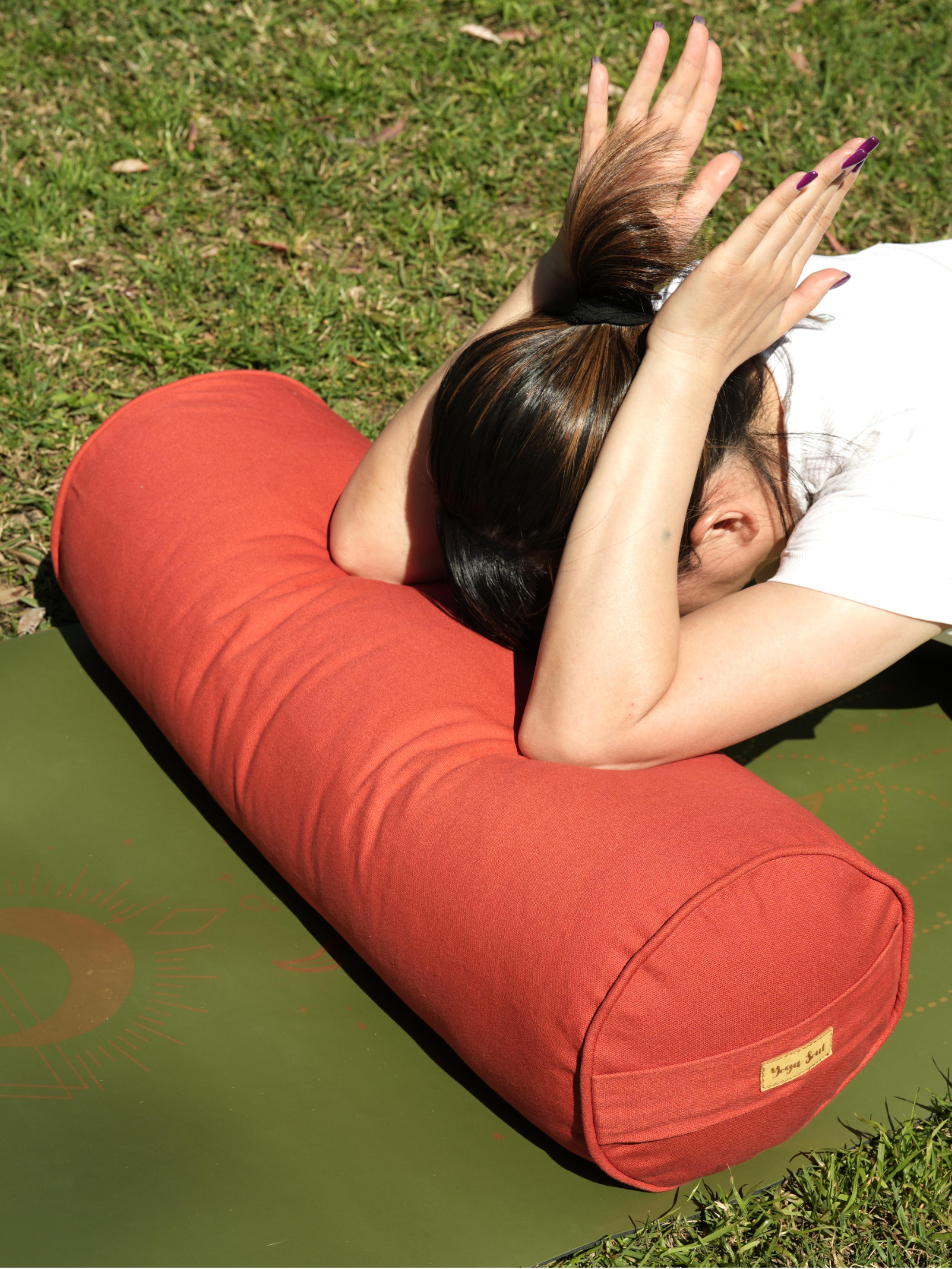 Round Yoga Bolster | Pure | Red Orange