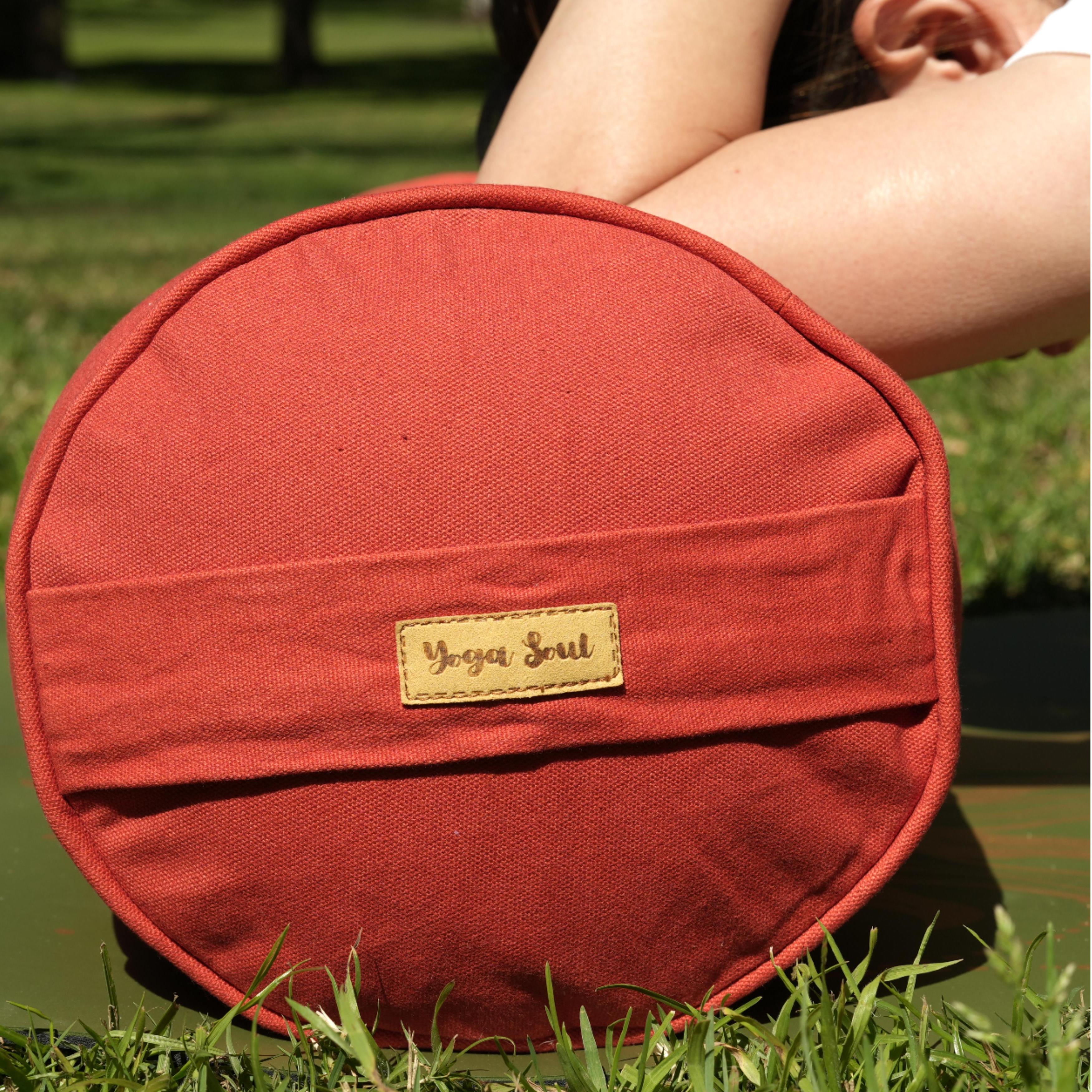 Round Yoga Bolster | Pure | Red Orange