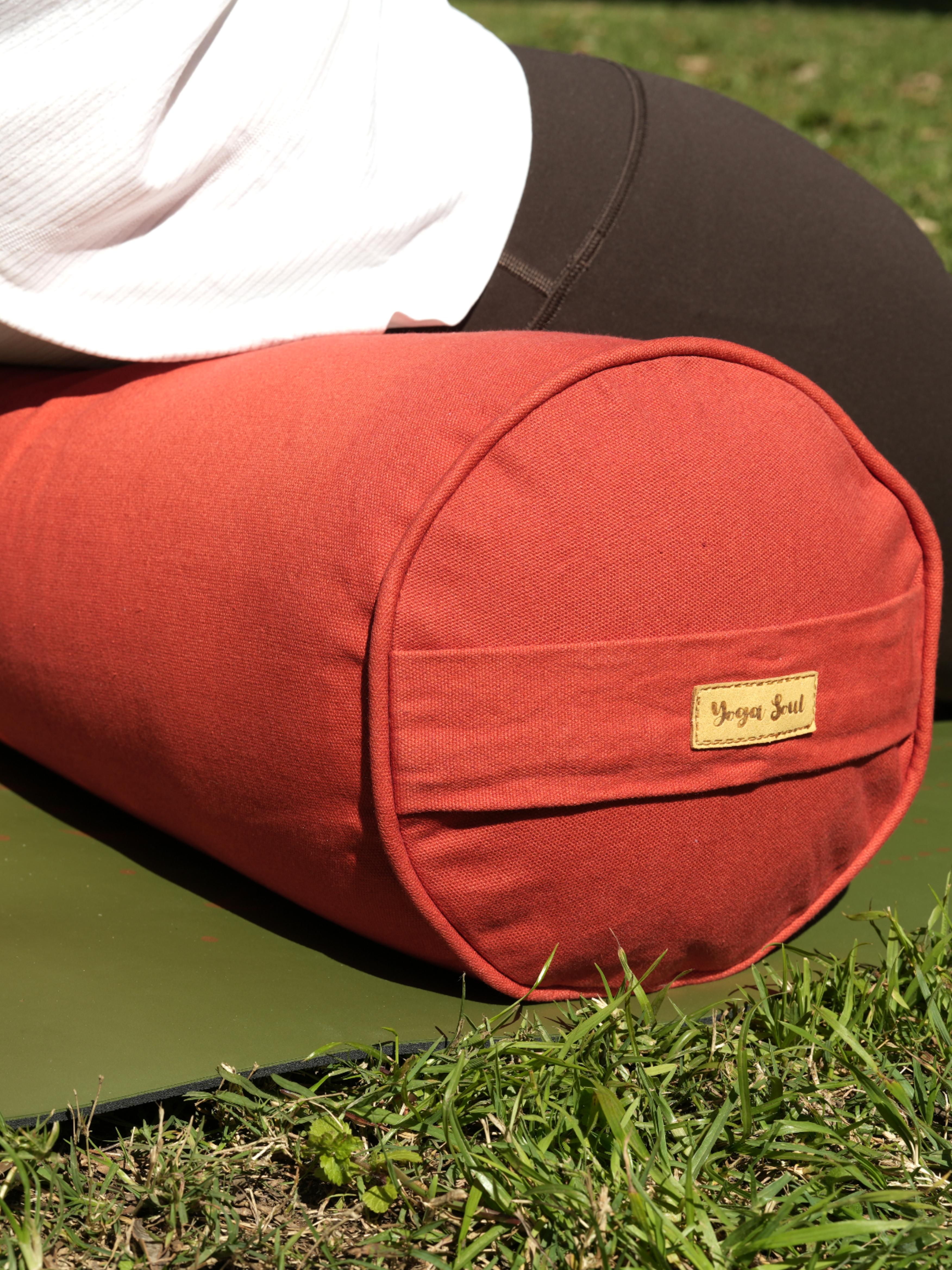 Round Yoga Bolster | Pure | Red Orange