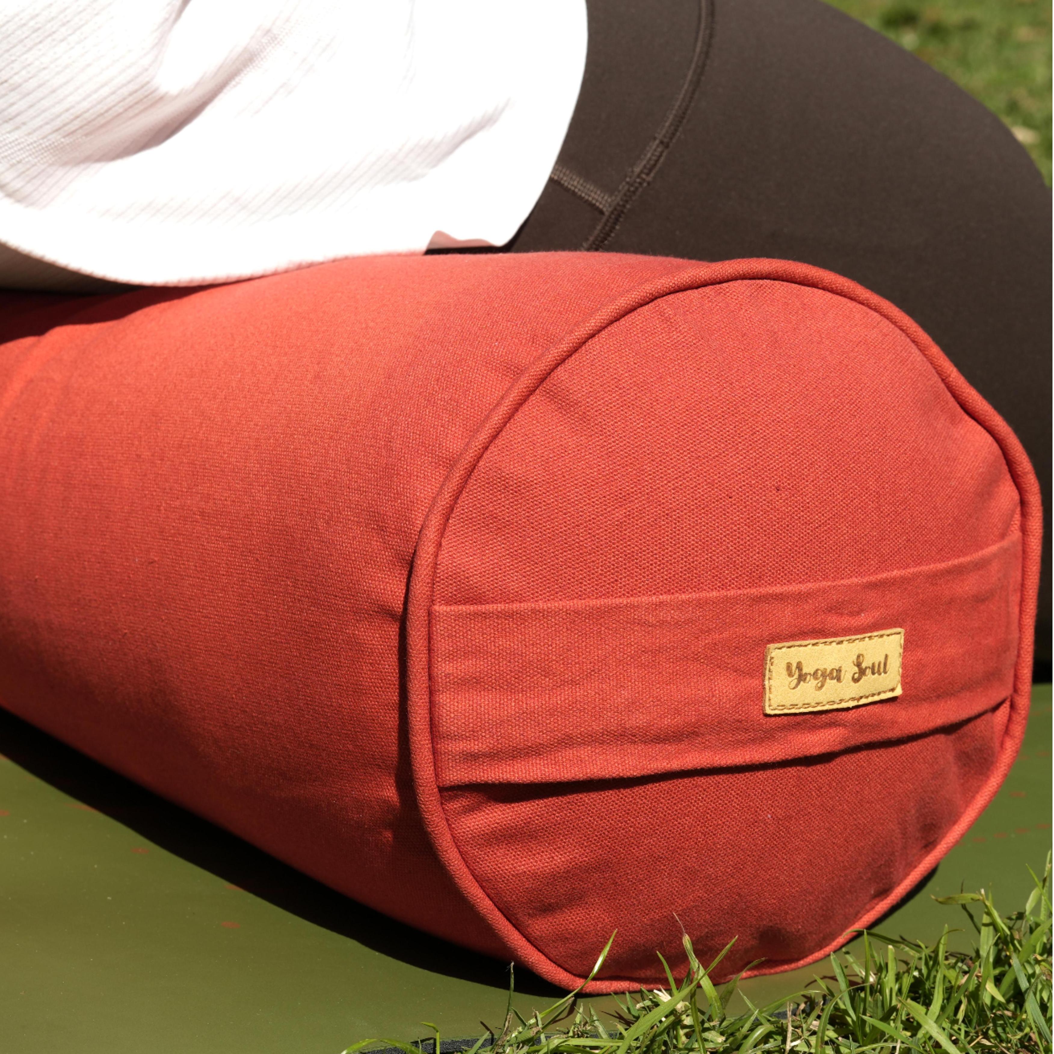 Round Yoga Bolster | Pure | Red Orange