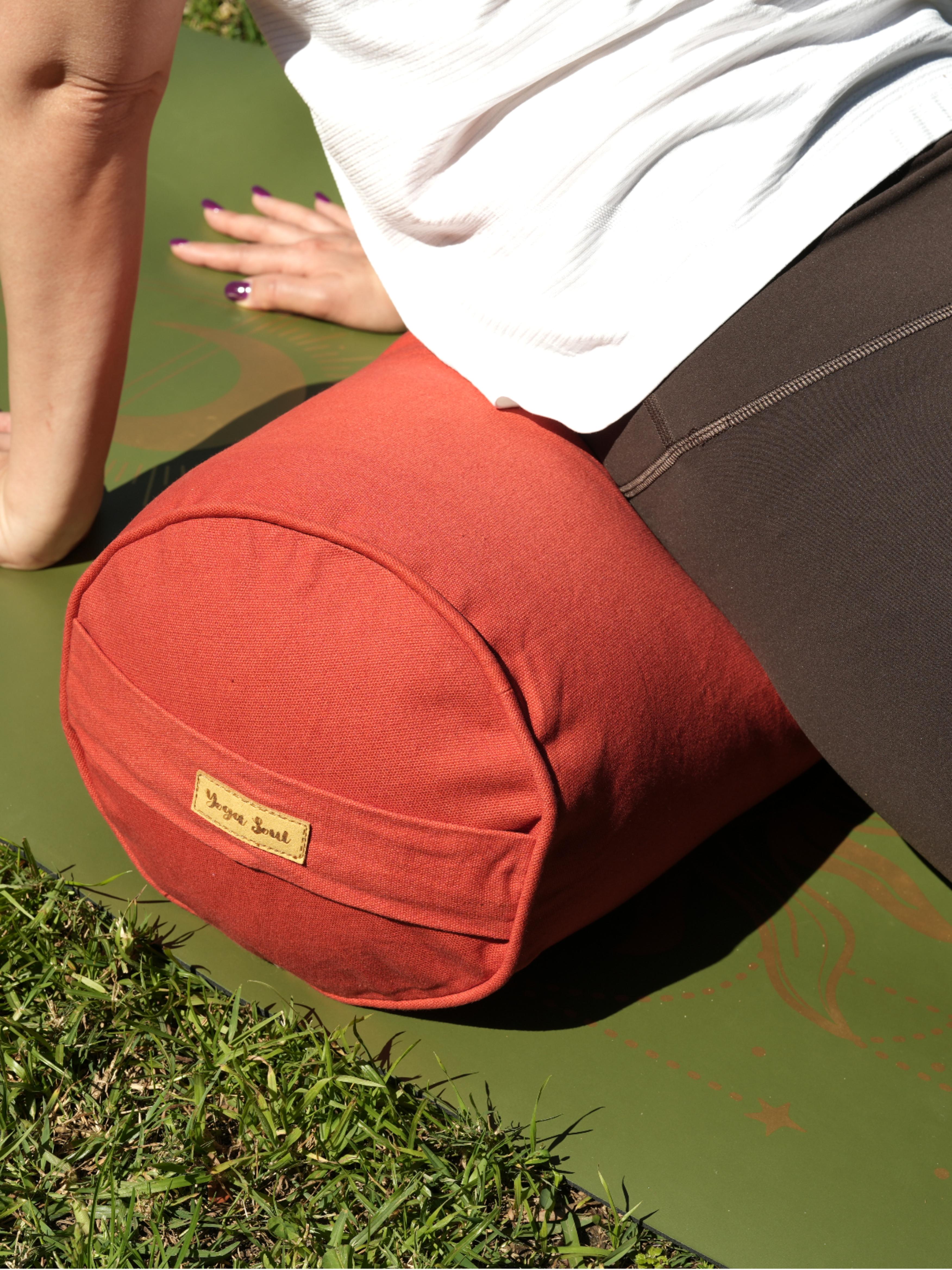 Round Yoga Bolster | Pure | Red Orange