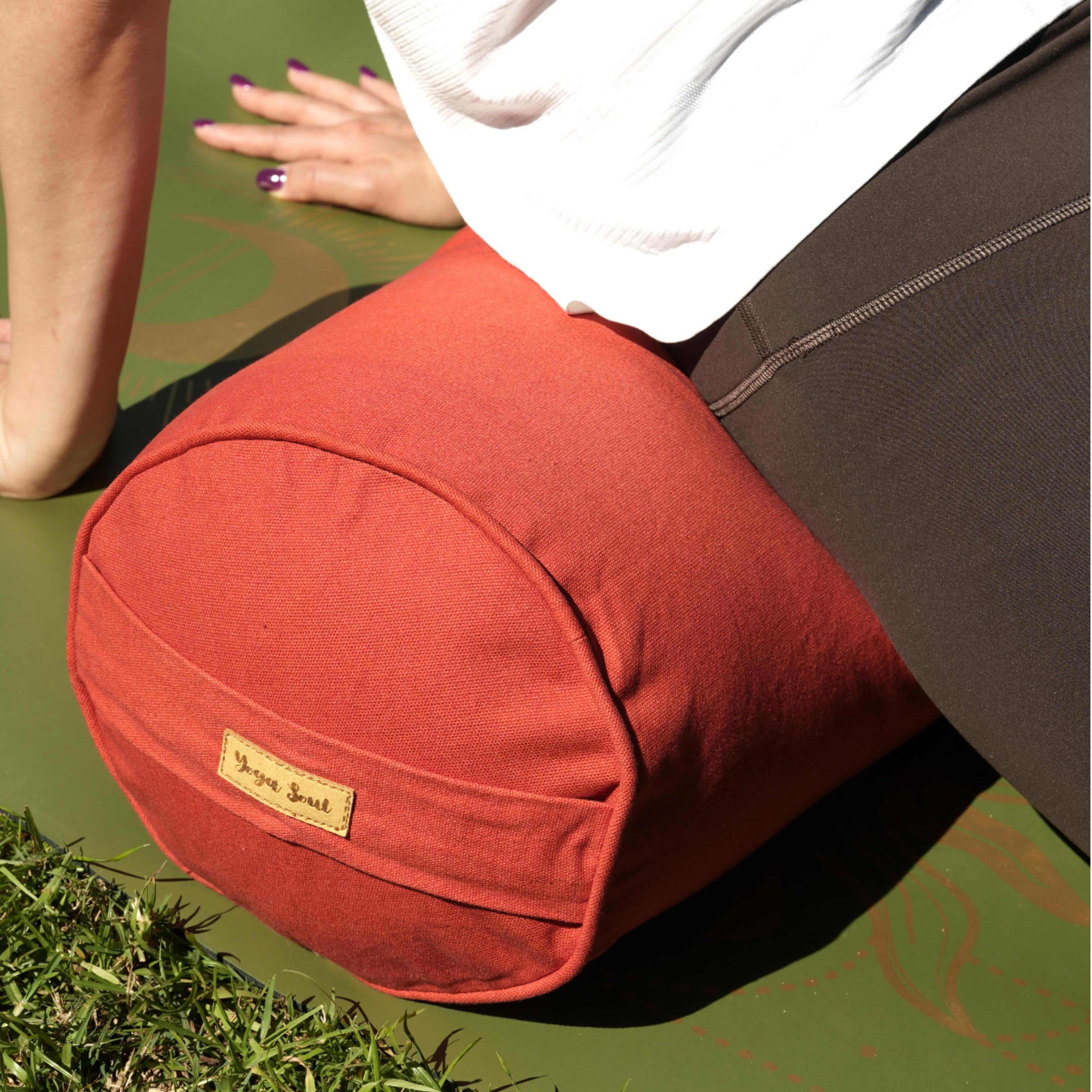 Round Yoga Bolster | Pure | Red Orange