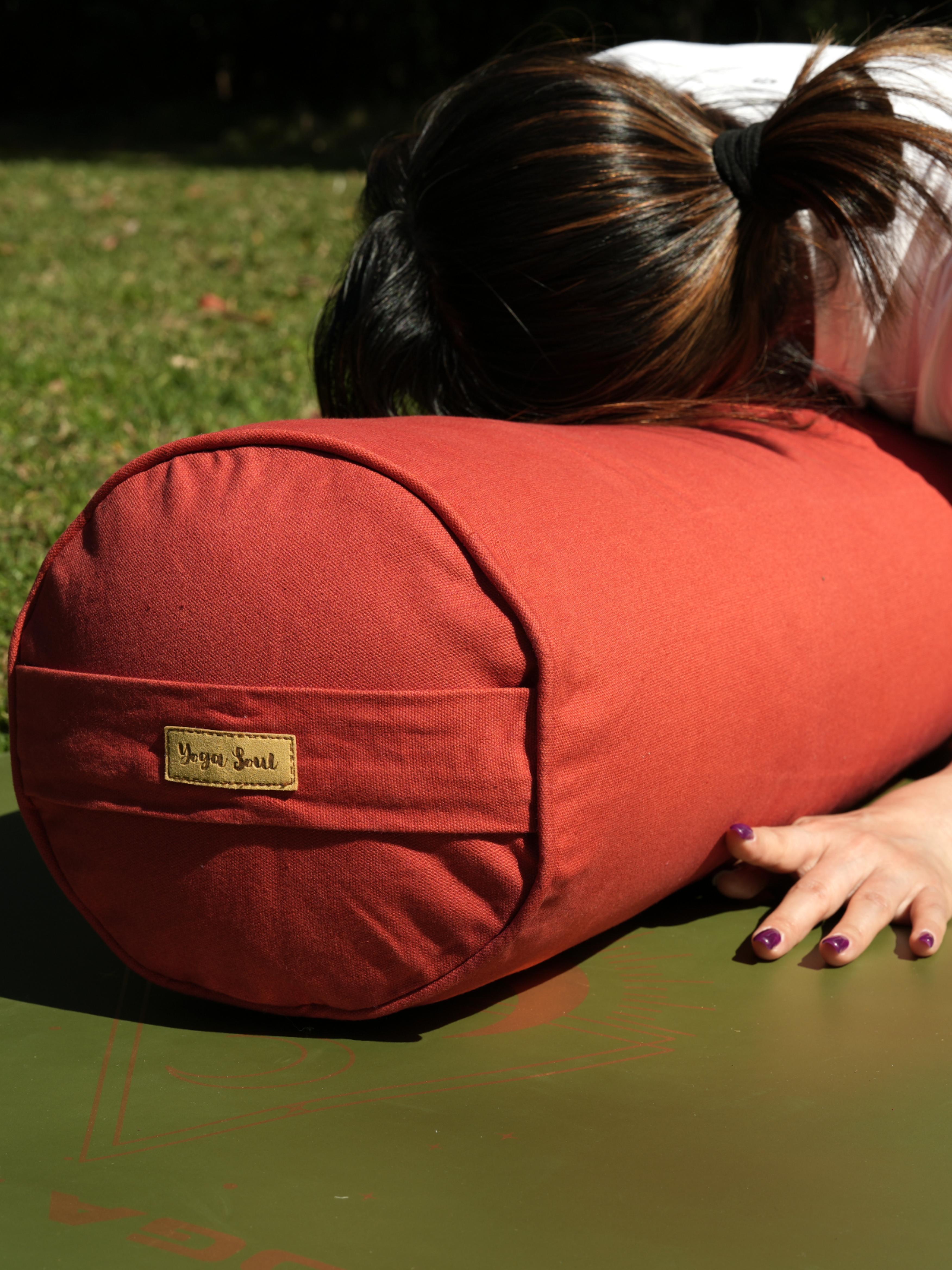 Round Yoga Bolster | Pure | Red Orange