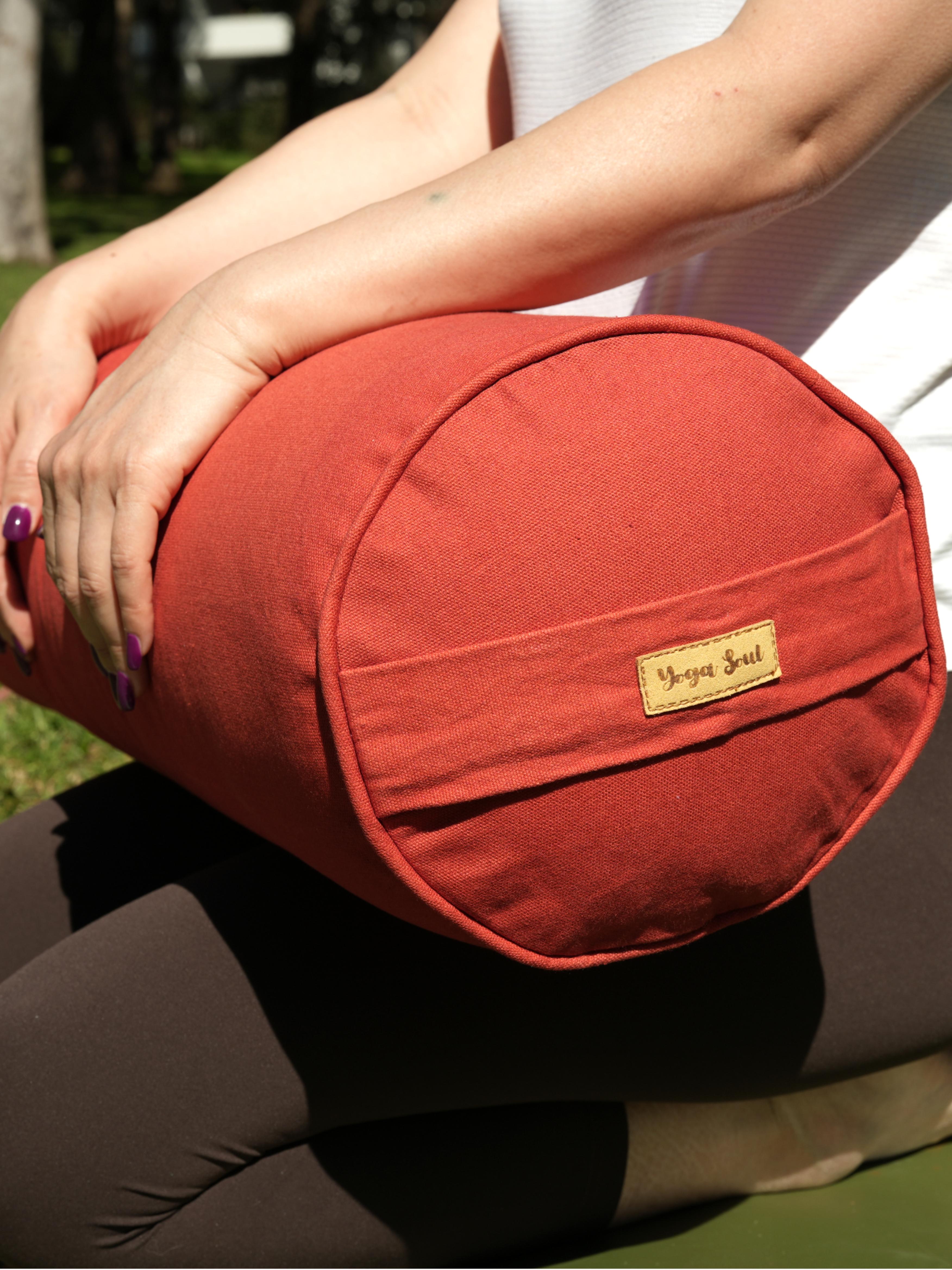 Round Yoga Bolster | Pure | Red Orange