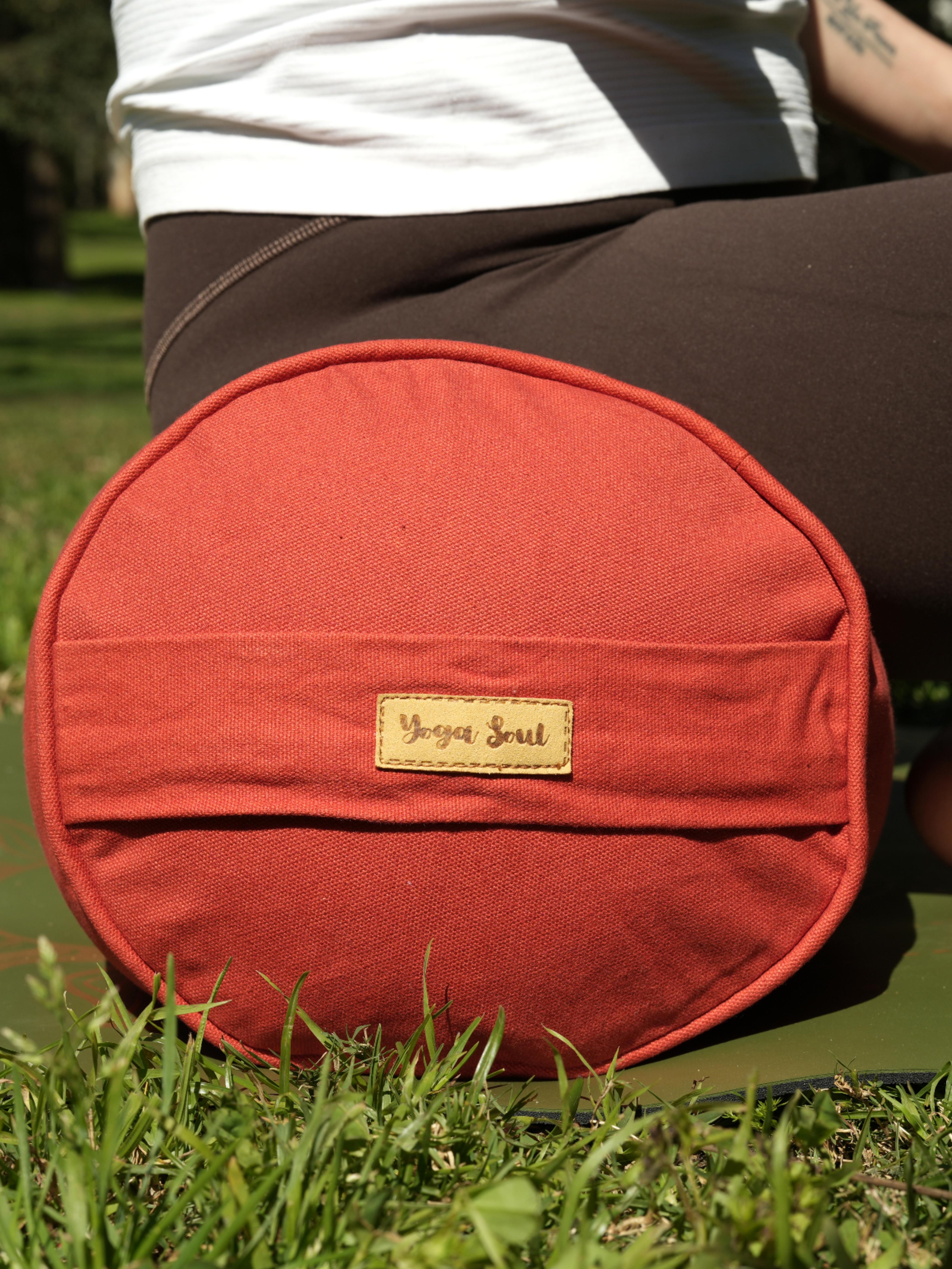 Round Yoga Bolster | Pure | Red Orange
