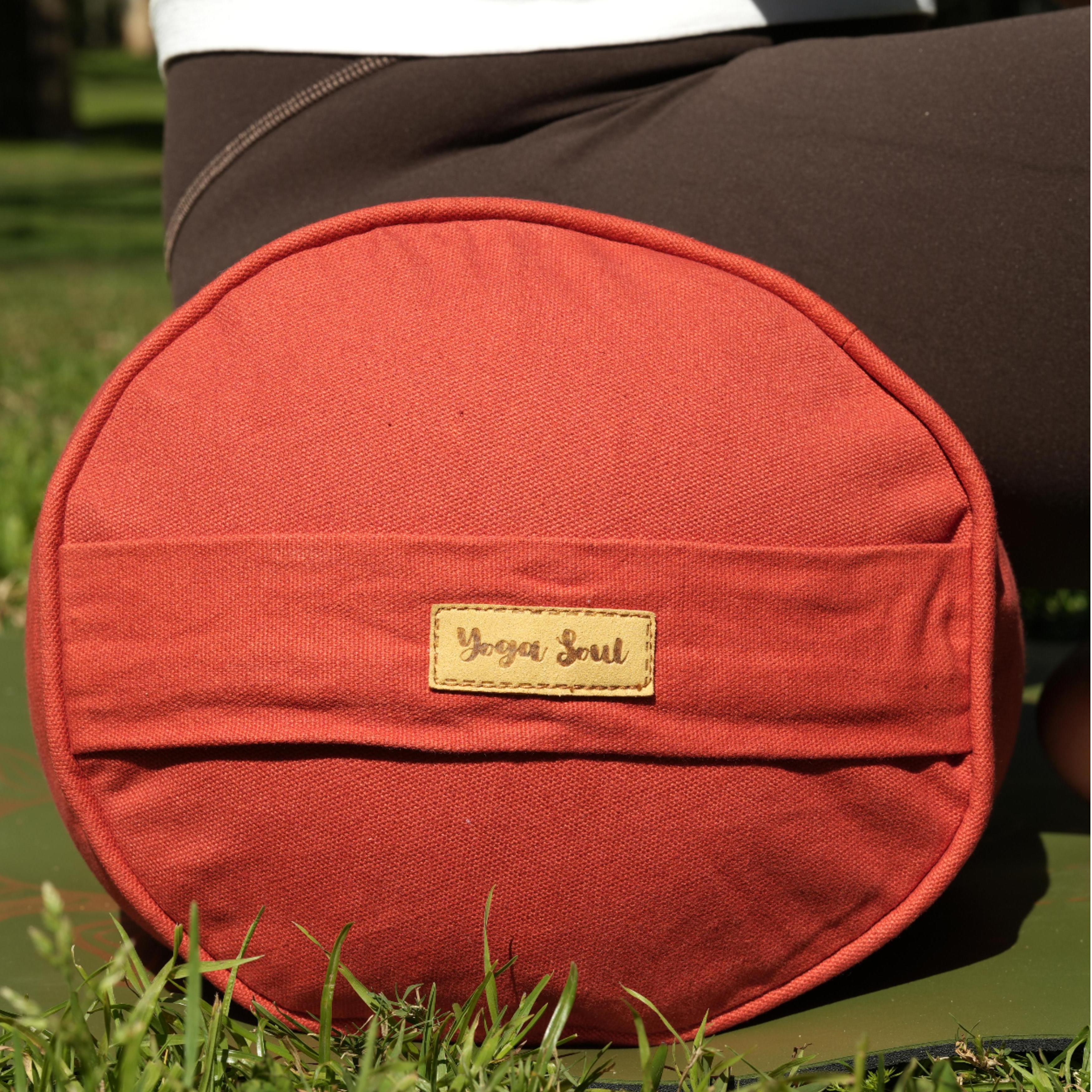 Round Yoga Bolster | Pure | Red Orange