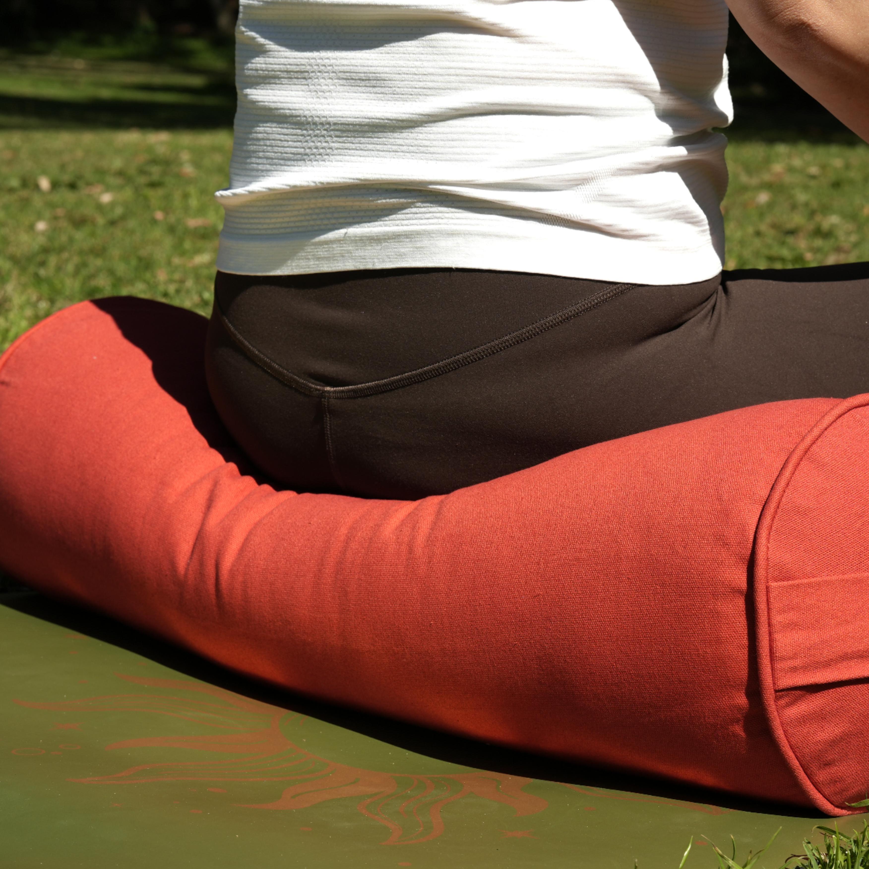 Round Yoga Bolster | Pure | Red Orange