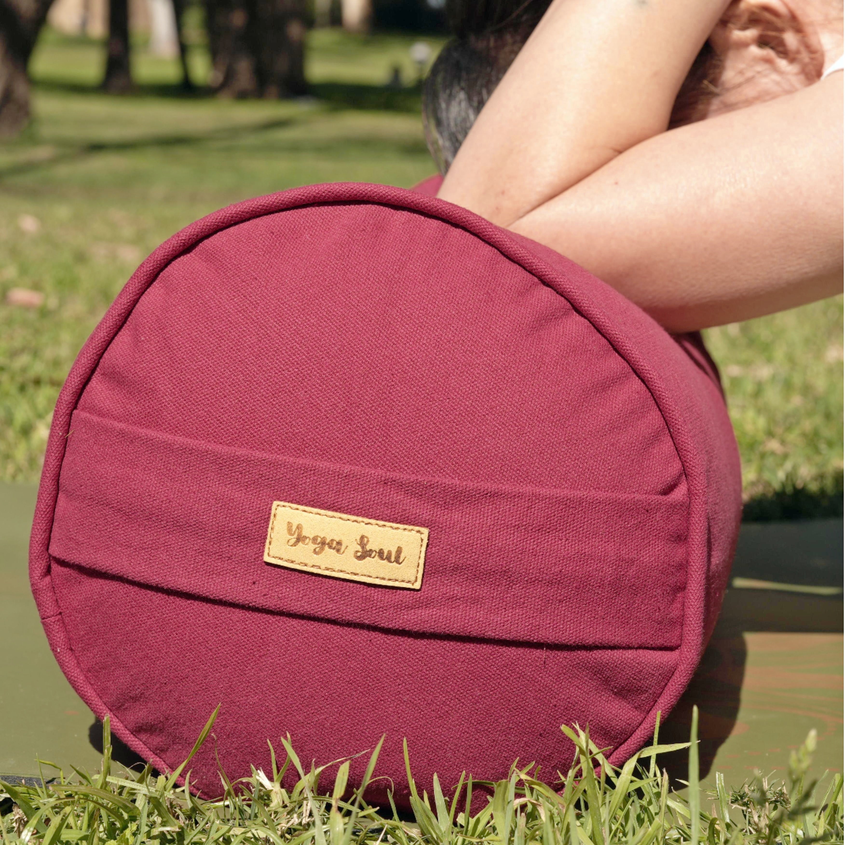 Round Yoga Bolster | Red