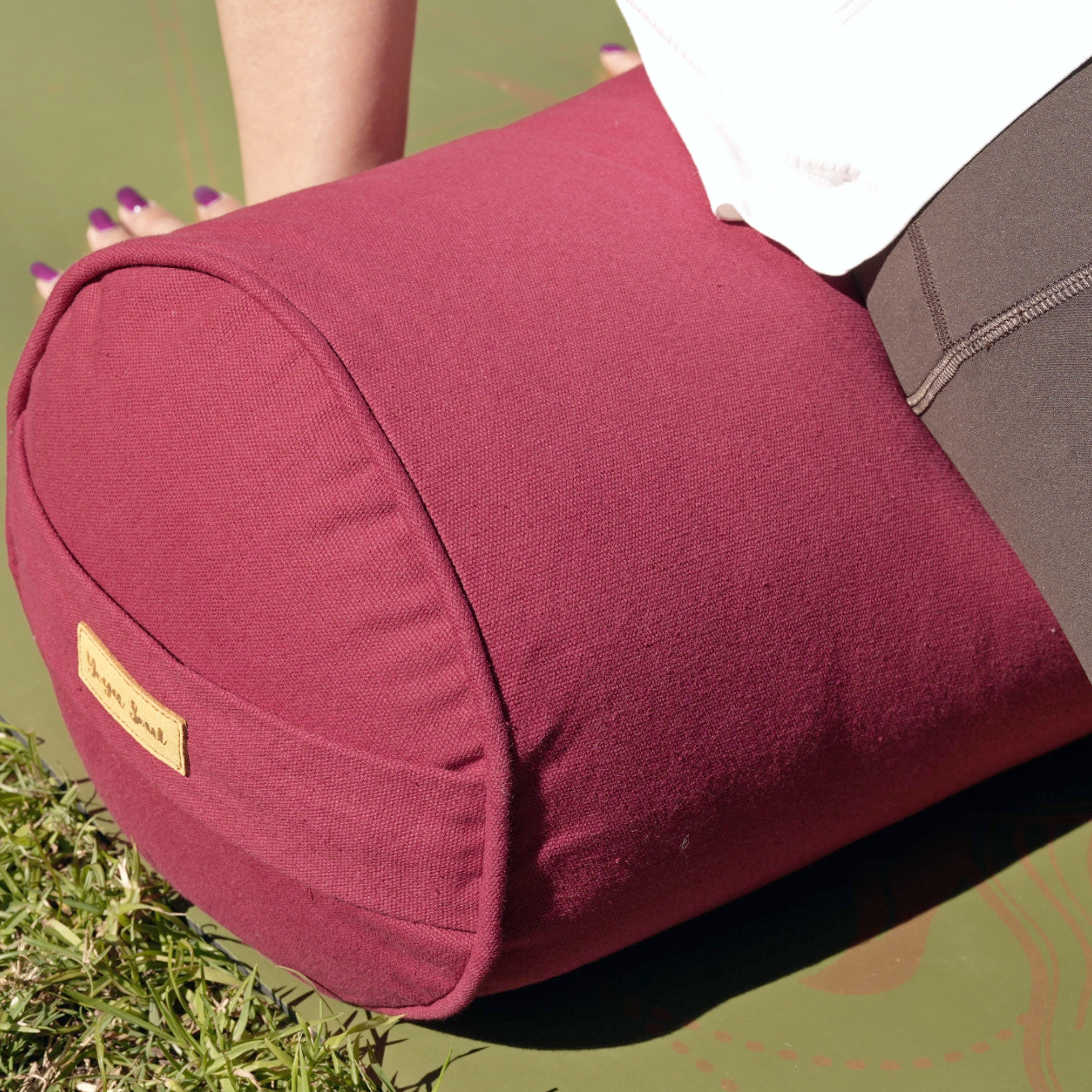 Round Yoga Bolster | Red